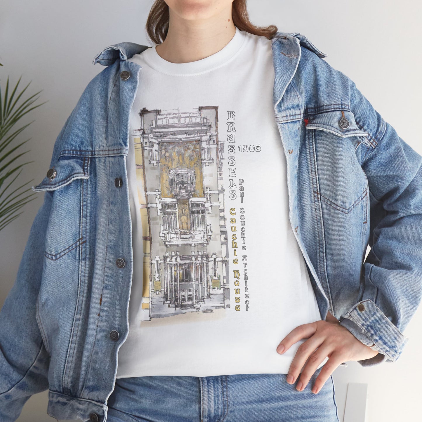 Brussel's Art-Nouveau-Inspired Unisex Crewneck T-shirt