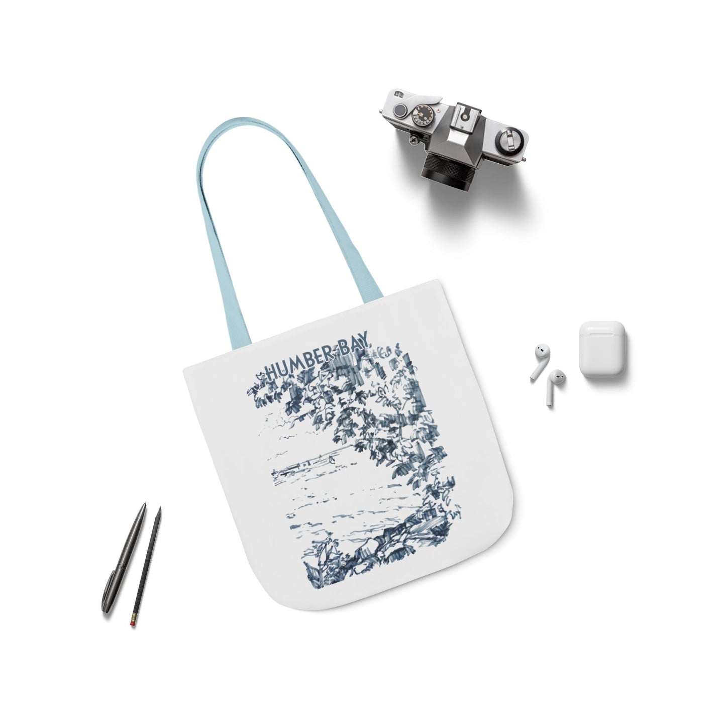 Toronto Humber Bay-inspired Tote Bag with 3-Color Straps