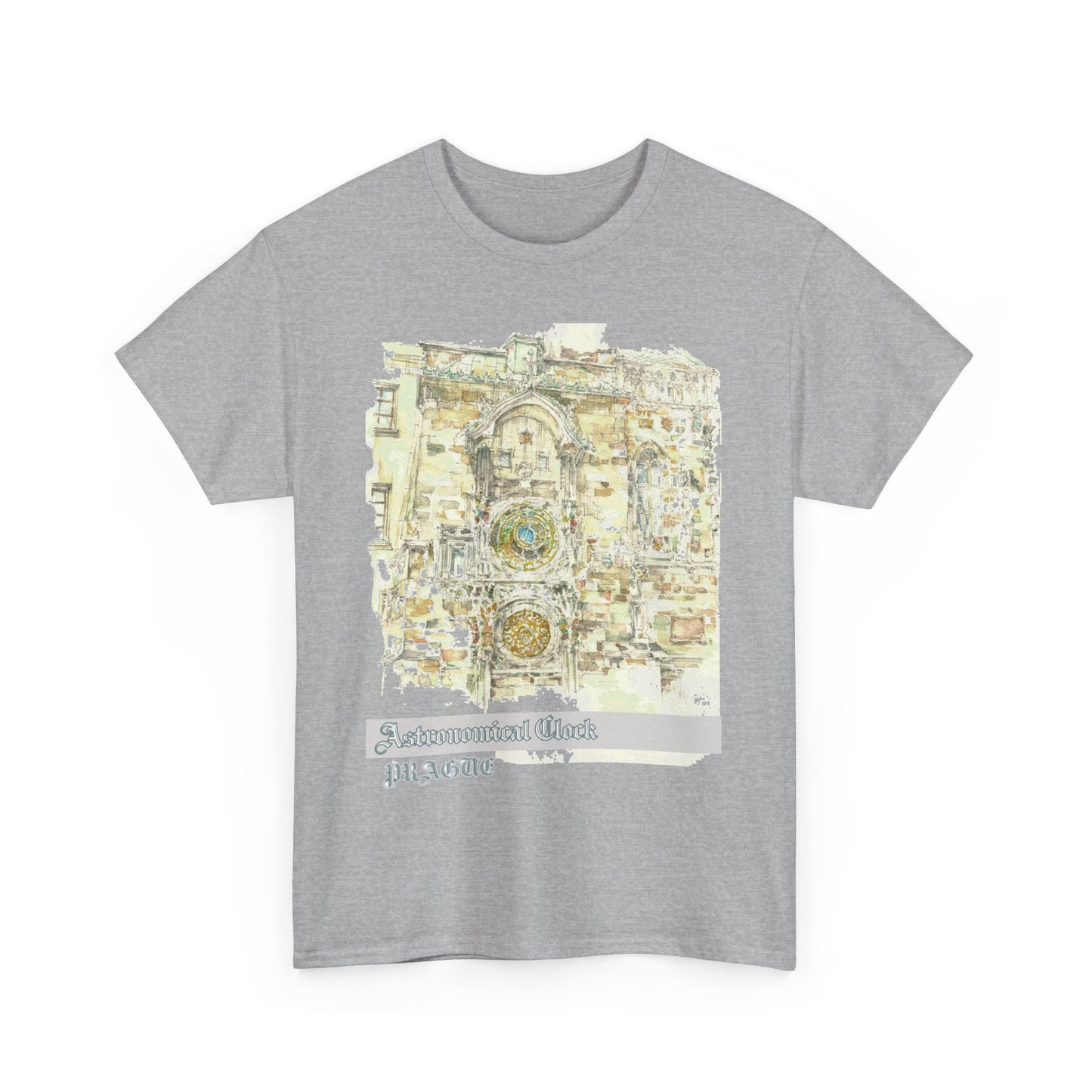Prague Astronomical Clock-Inspired Unisex Crewneck T-shirt