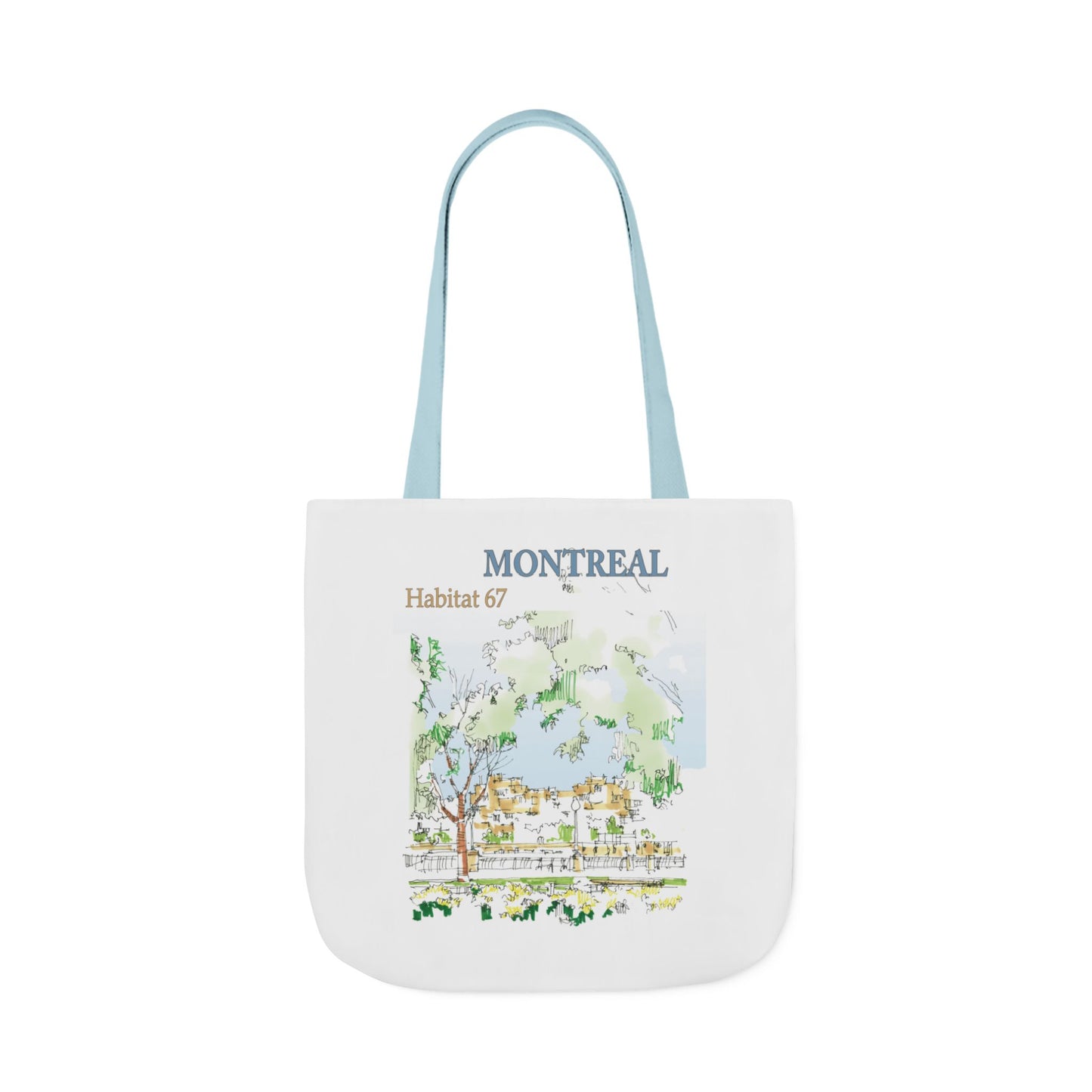Montreal-inspired Tote Bag with 4-Color Straps