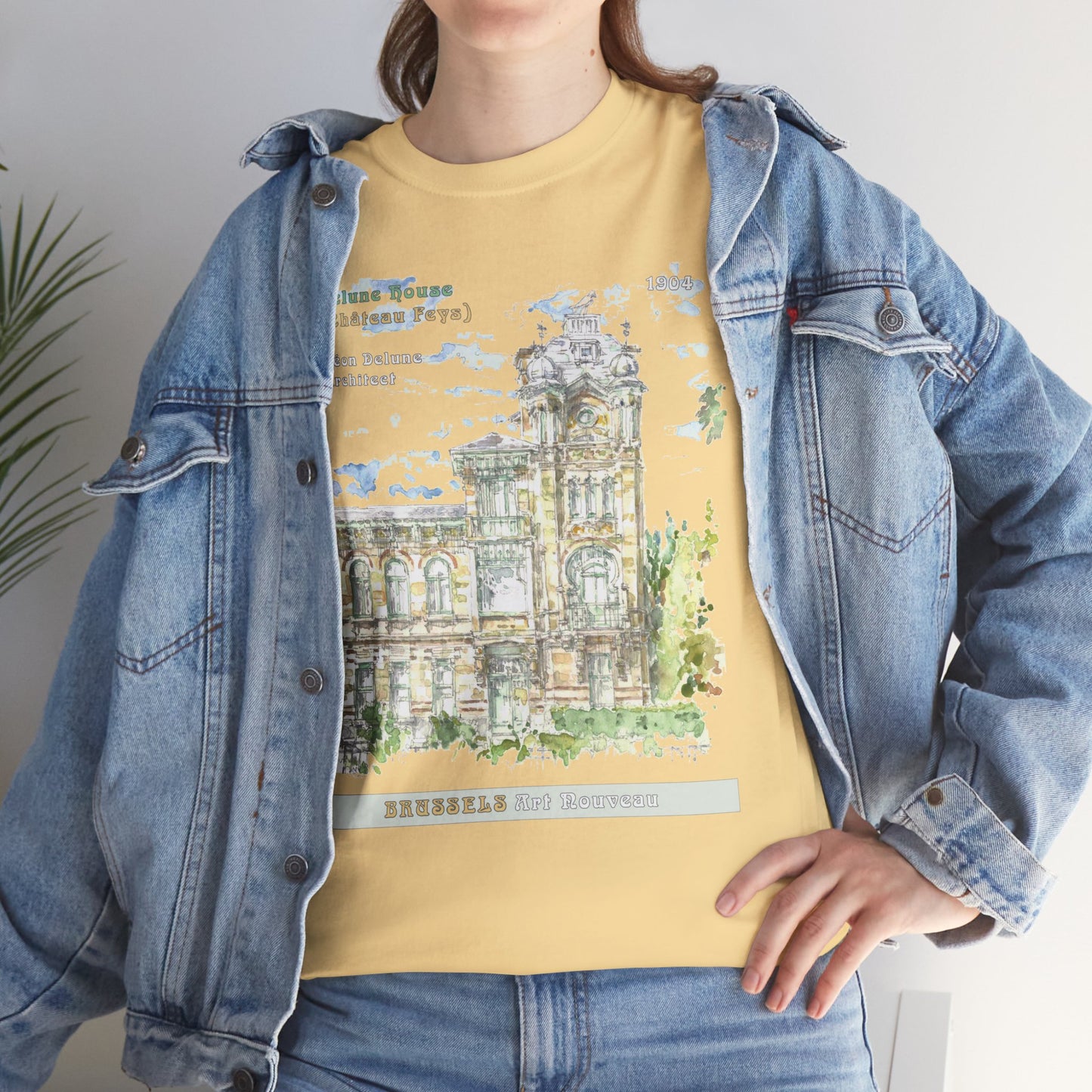 Brussel's Art-Nouveau-Inspired Unisex Crewneck T-shirt