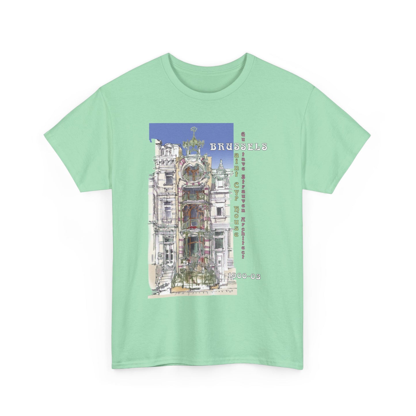 Brussel's Art-Nouveau-Inspired Unisex Crewneck T-shirt