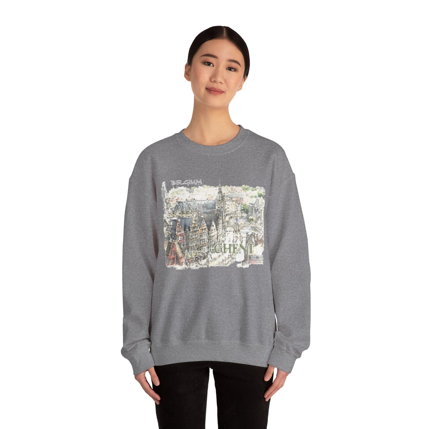 Ghent-Inspired Unisex Crewneck Sweatshirt