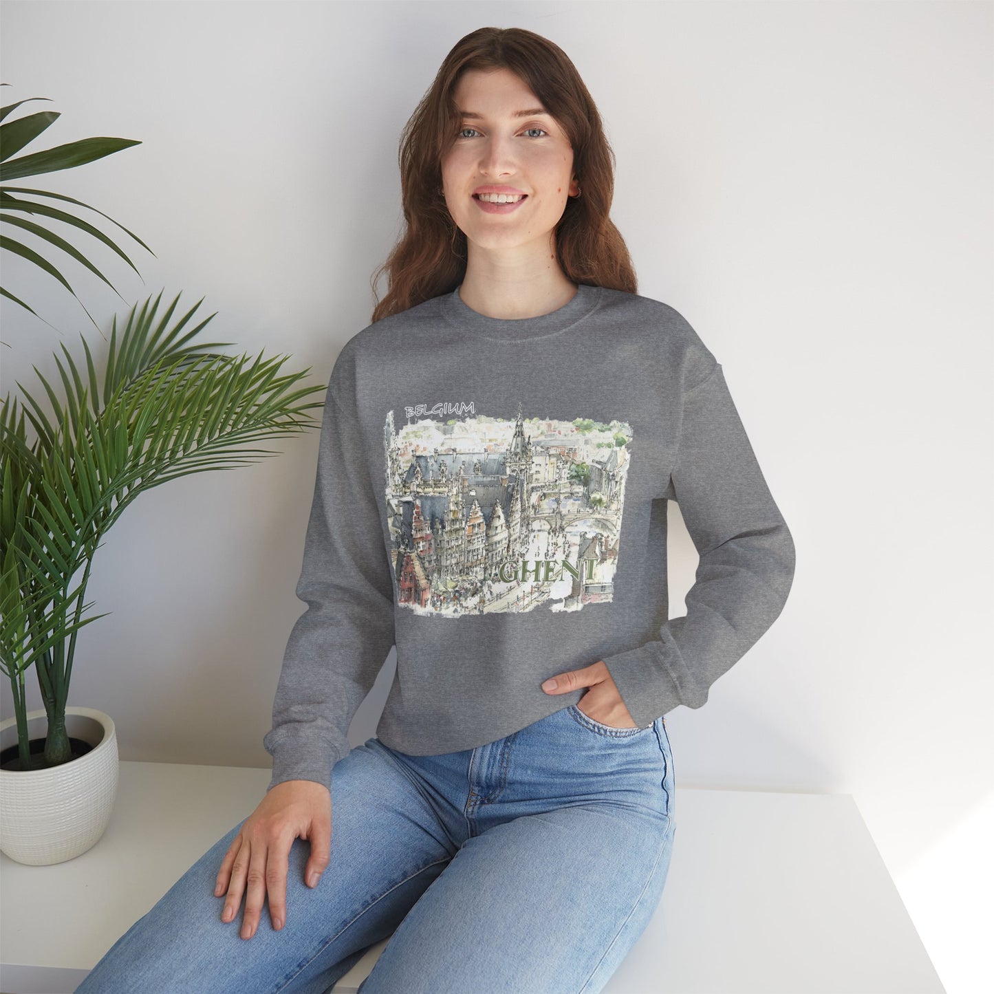 Ghent-Inspired Unisex Crewneck Sweatshirt