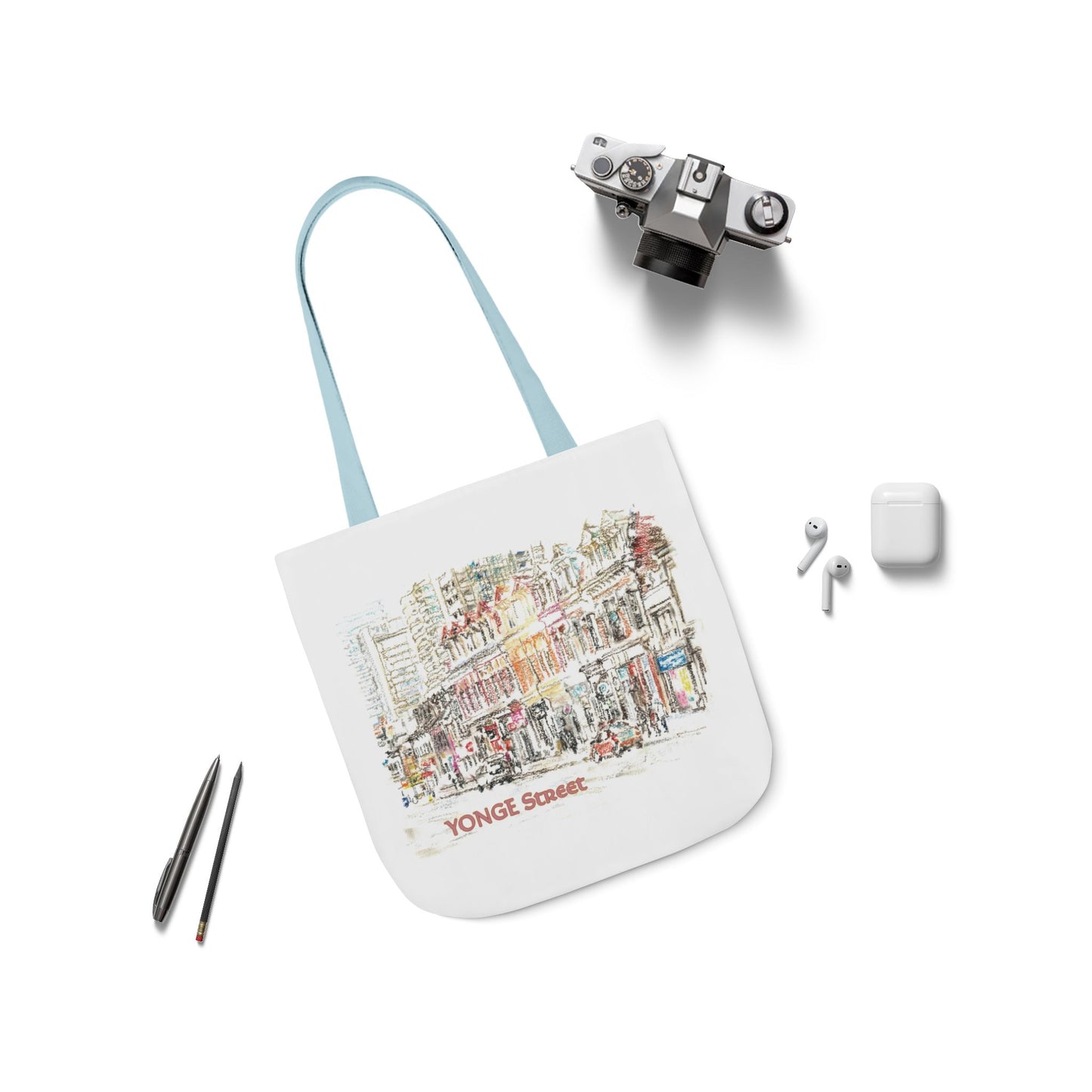 Yonge Street-inspired Tote Bag with 5-Color Straps