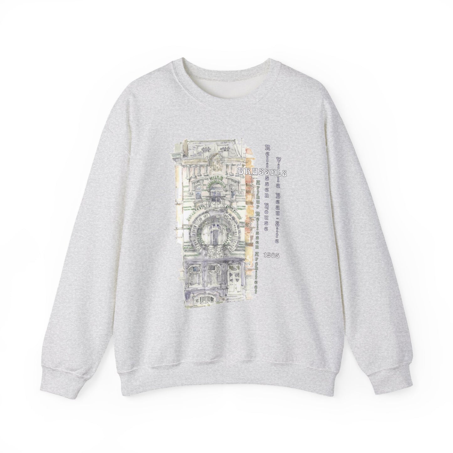 Brussel's Art-Nouveau-Inspired Unisex Crewneck Sweatshirt