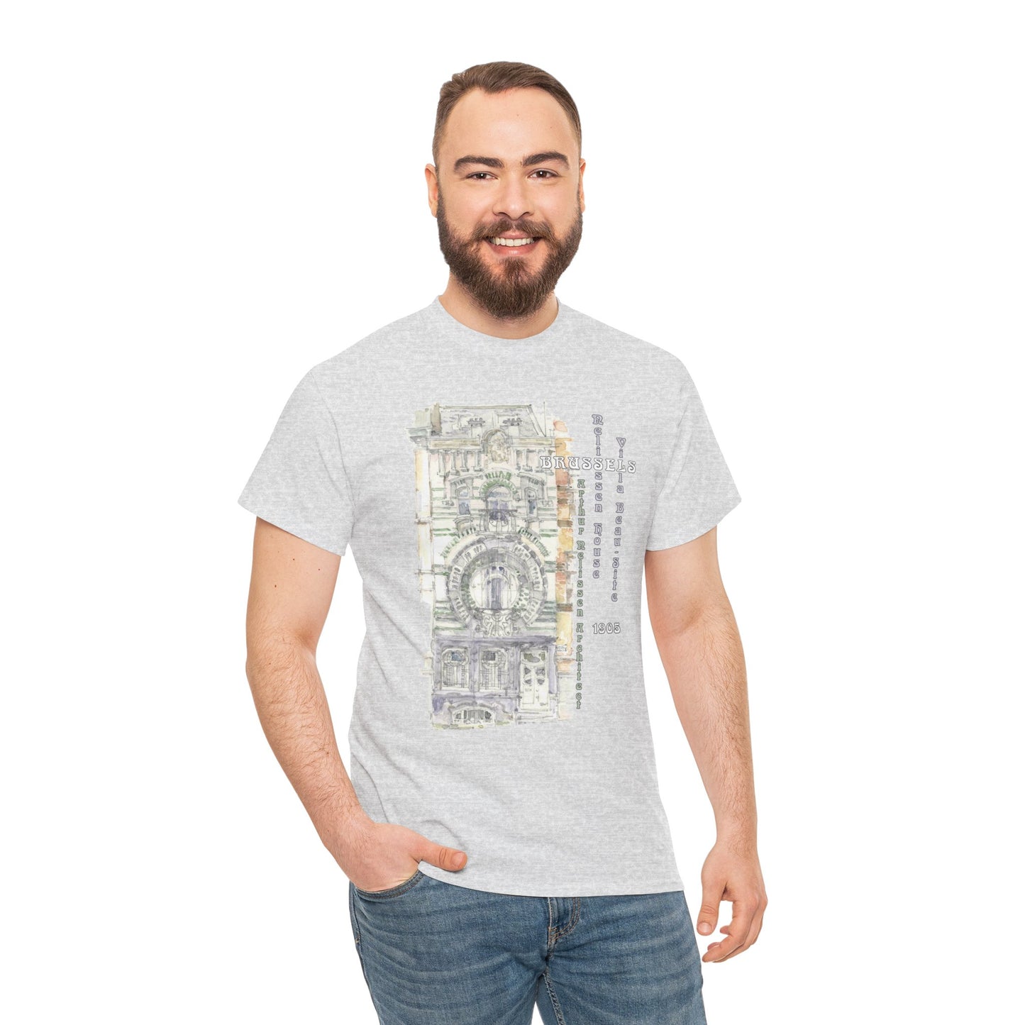 Brussel's Art-Nouveau-Inspired Unisex Crewneck T-shirt