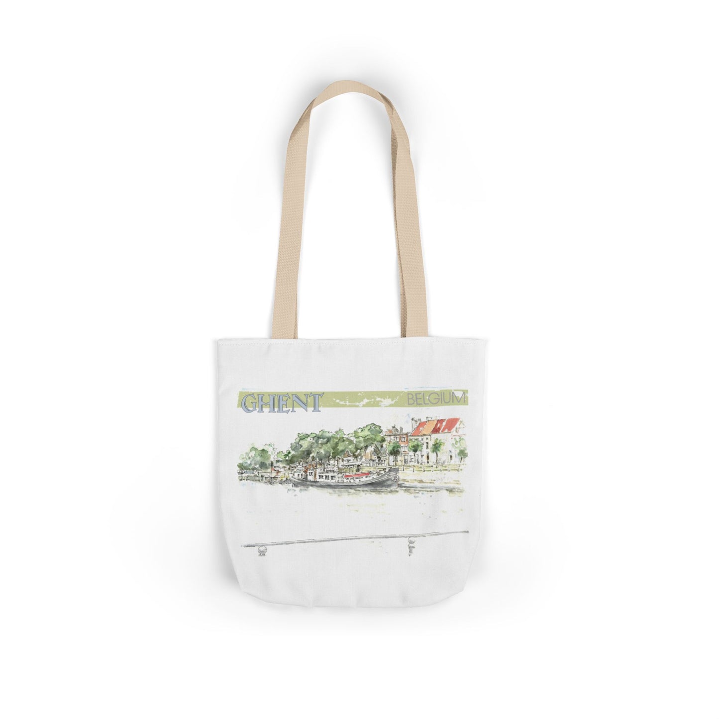 Ghent-inspired Tote Bag with 4-Color Straps