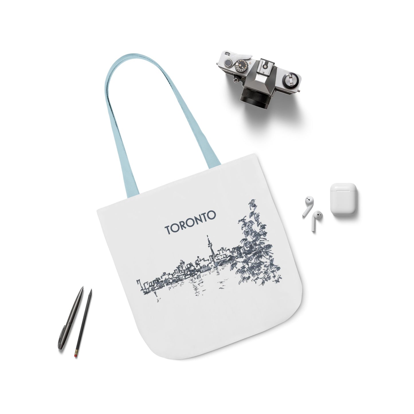 Toronto-inspired Tote Bag with 3-Color Straps