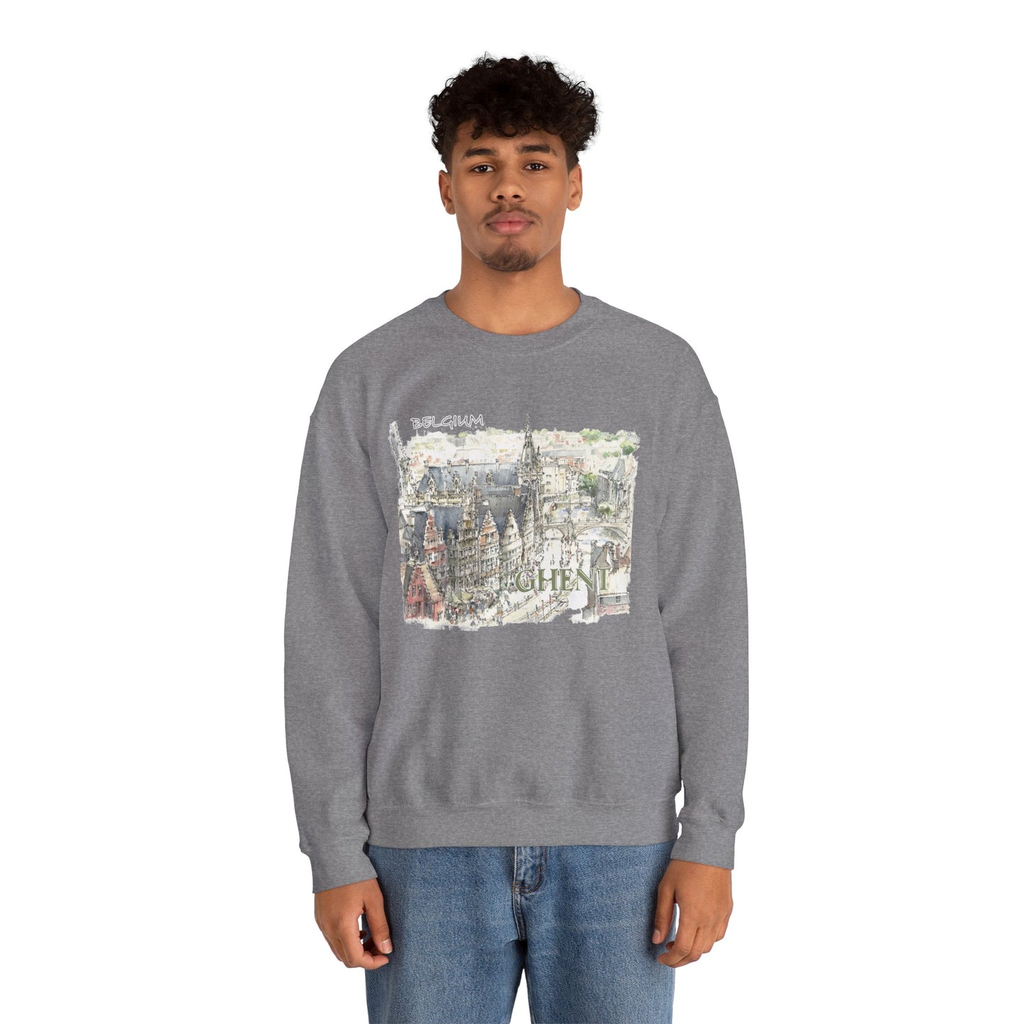 Ghent-Inspired Unisex Crewneck Sweatshirt