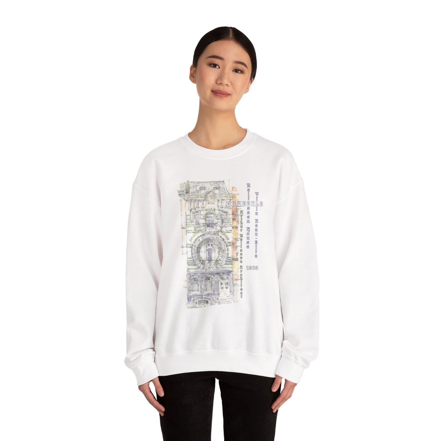 Brussel's Art-Nouveau-Inspired Unisex Crewneck Sweatshirt