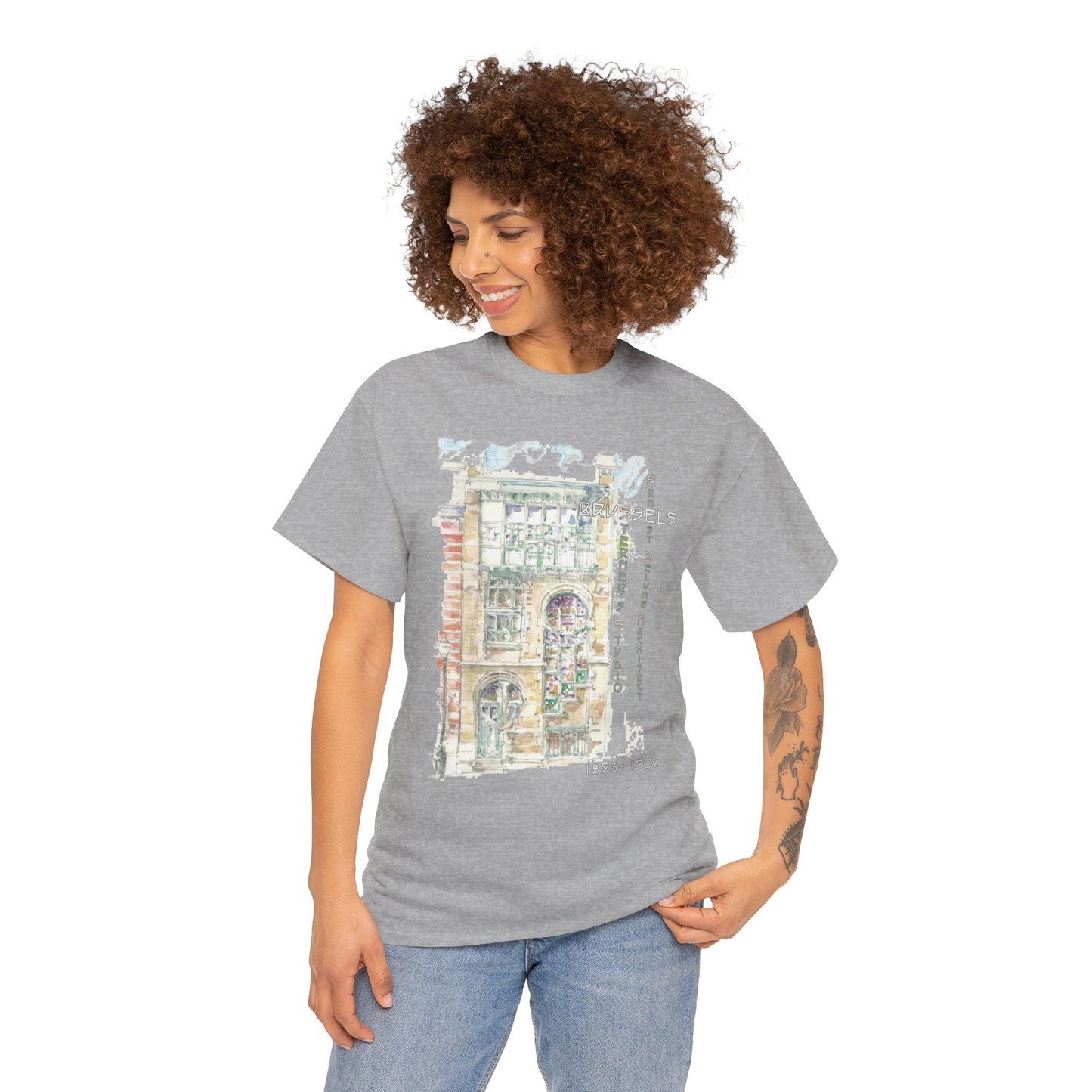 Brussel's Art-Nouveau-Inspired Unisex Crewneck T-shirt