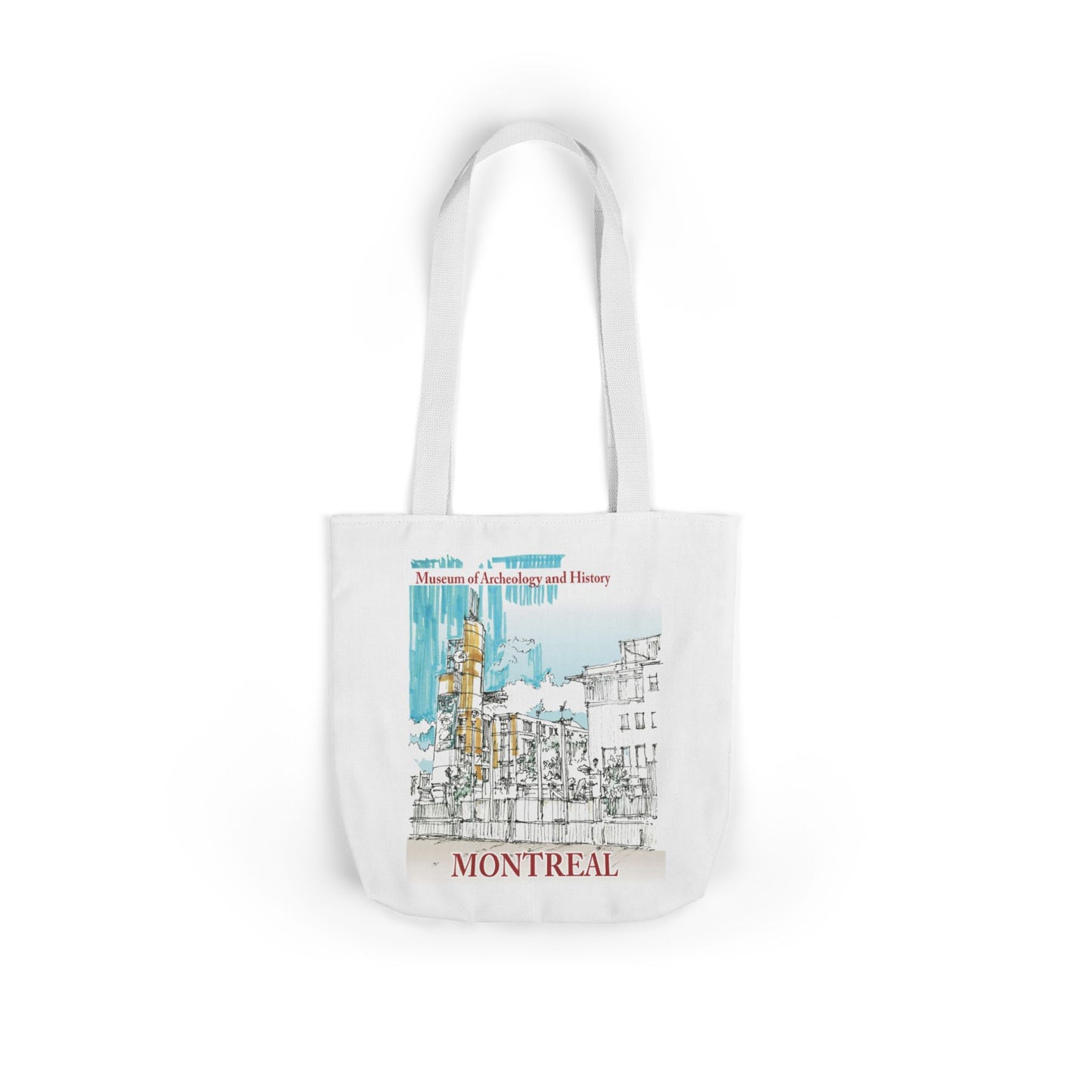 Montreal-inspired Tote Bag with 5-Color Straps