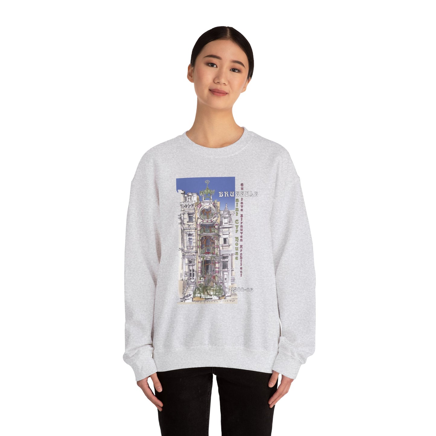 Brussel's Art-Nouveau-Inspired Unisex Crewneck Sweatshirt