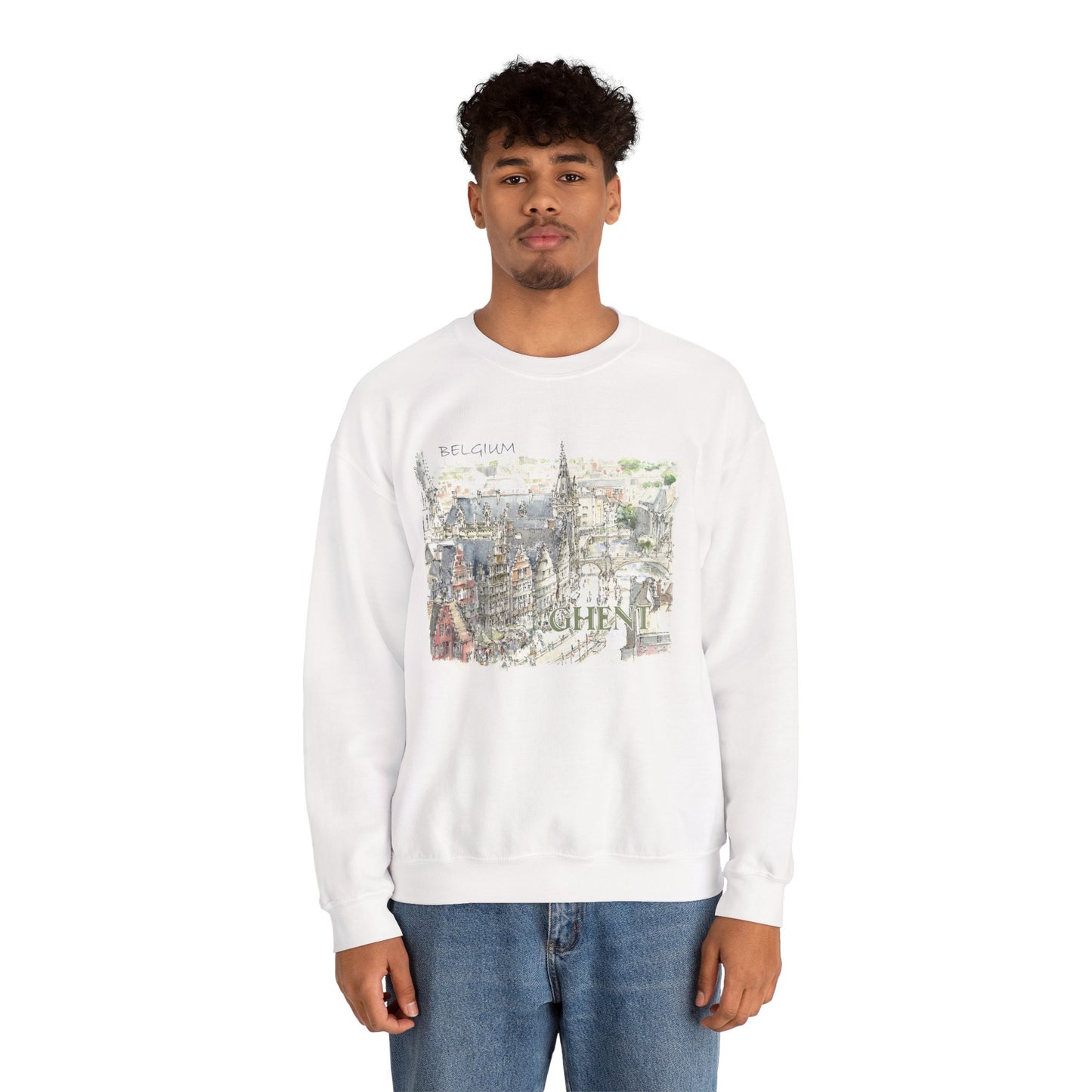 Ghent-Inspired Unisex Crewneck Sweatshirt