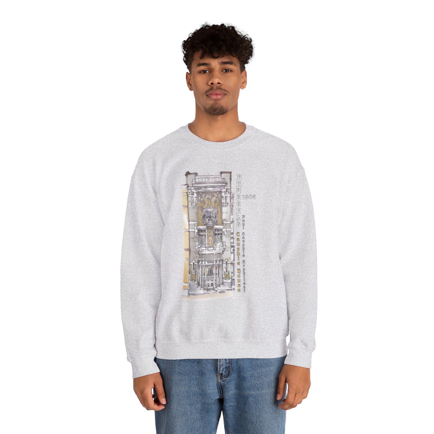 Brussel's Art-Nouveau-Inspired Unisex Crewneck Sweatshirt