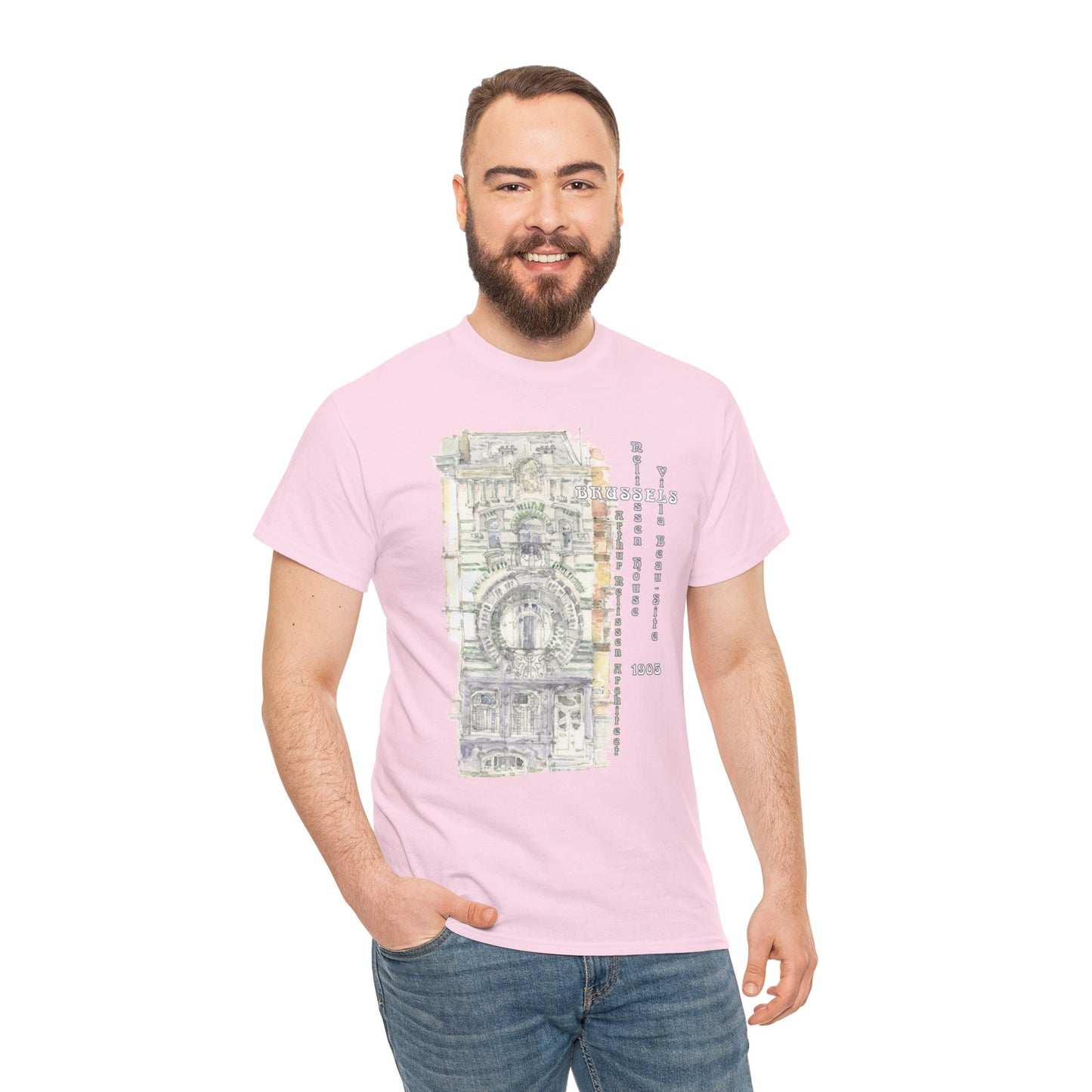 Brussel's Art-Nouveau-Inspired Unisex Crewneck T-shirt