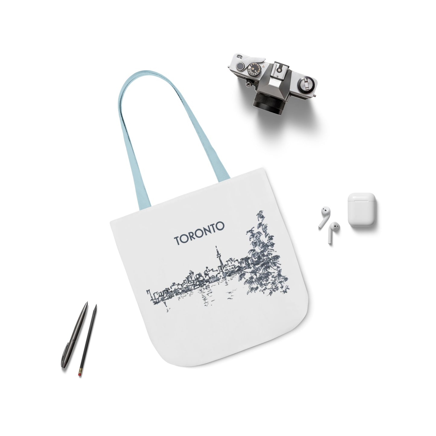 Toronto-inspired Tote Bag with 3-Color Straps