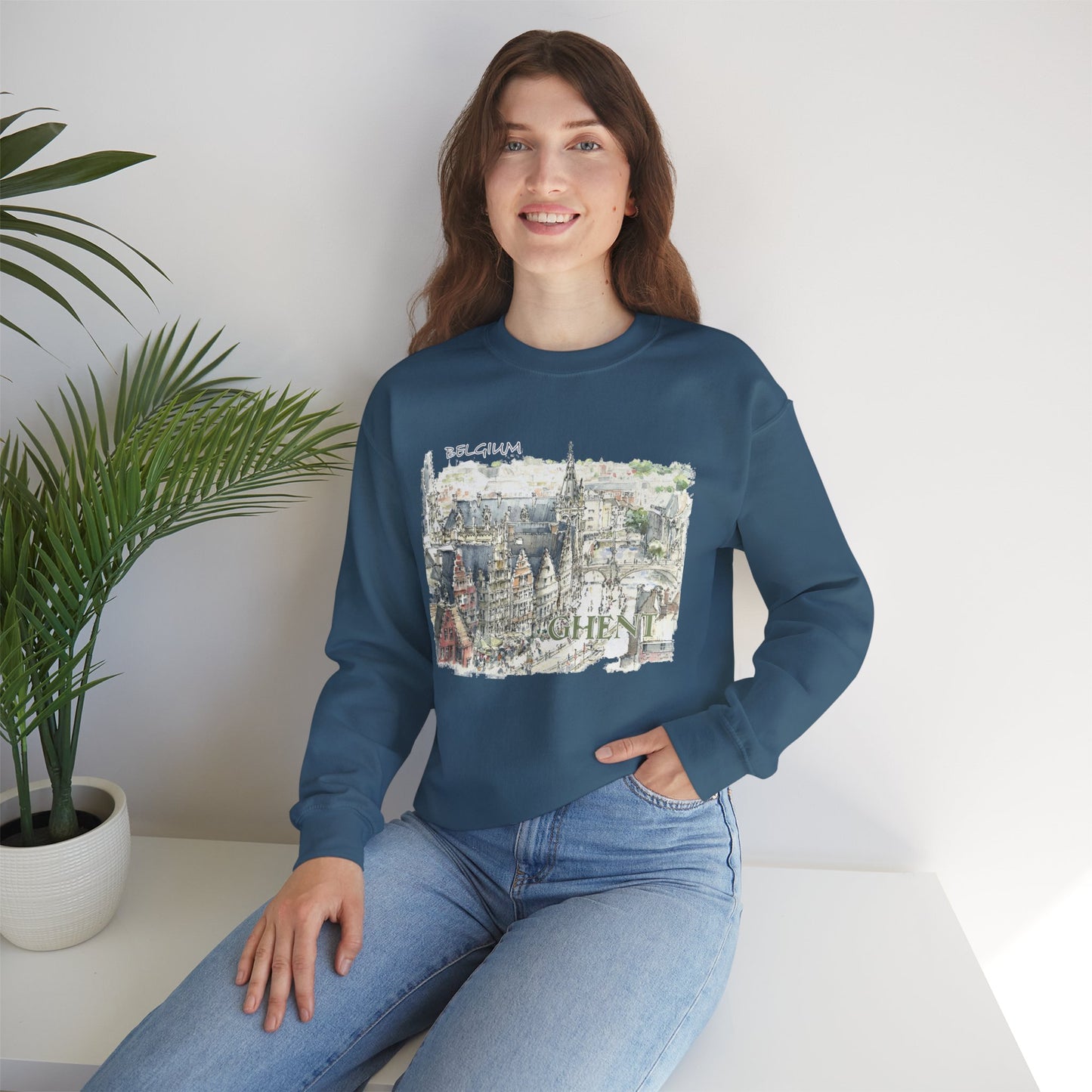 Ghent-Inspired Unisex Crewneck Sweatshirt