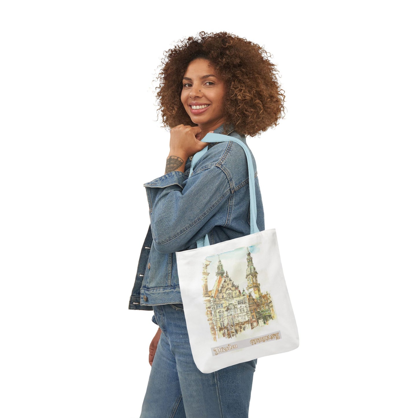 Dresden-inspired Tote Bag with 4-Color Straps