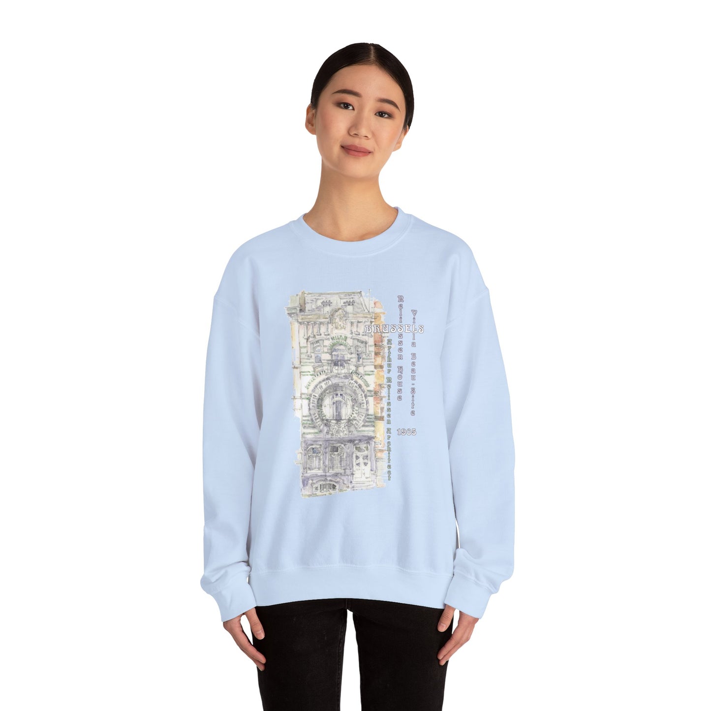 Brussel's Art-Nouveau-Inspired Unisex Crewneck Sweatshirt