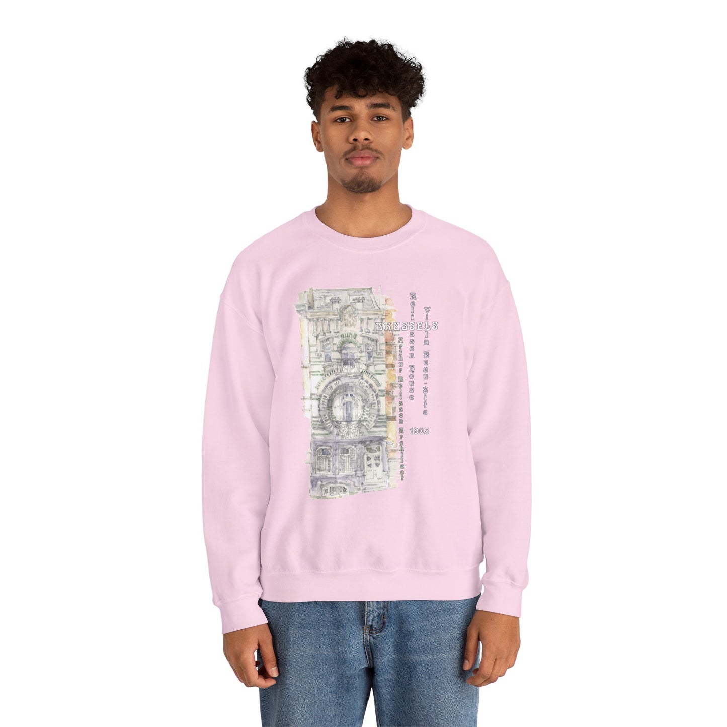 Brussel's Art-Nouveau-Inspired Unisex Crewneck Sweatshirt