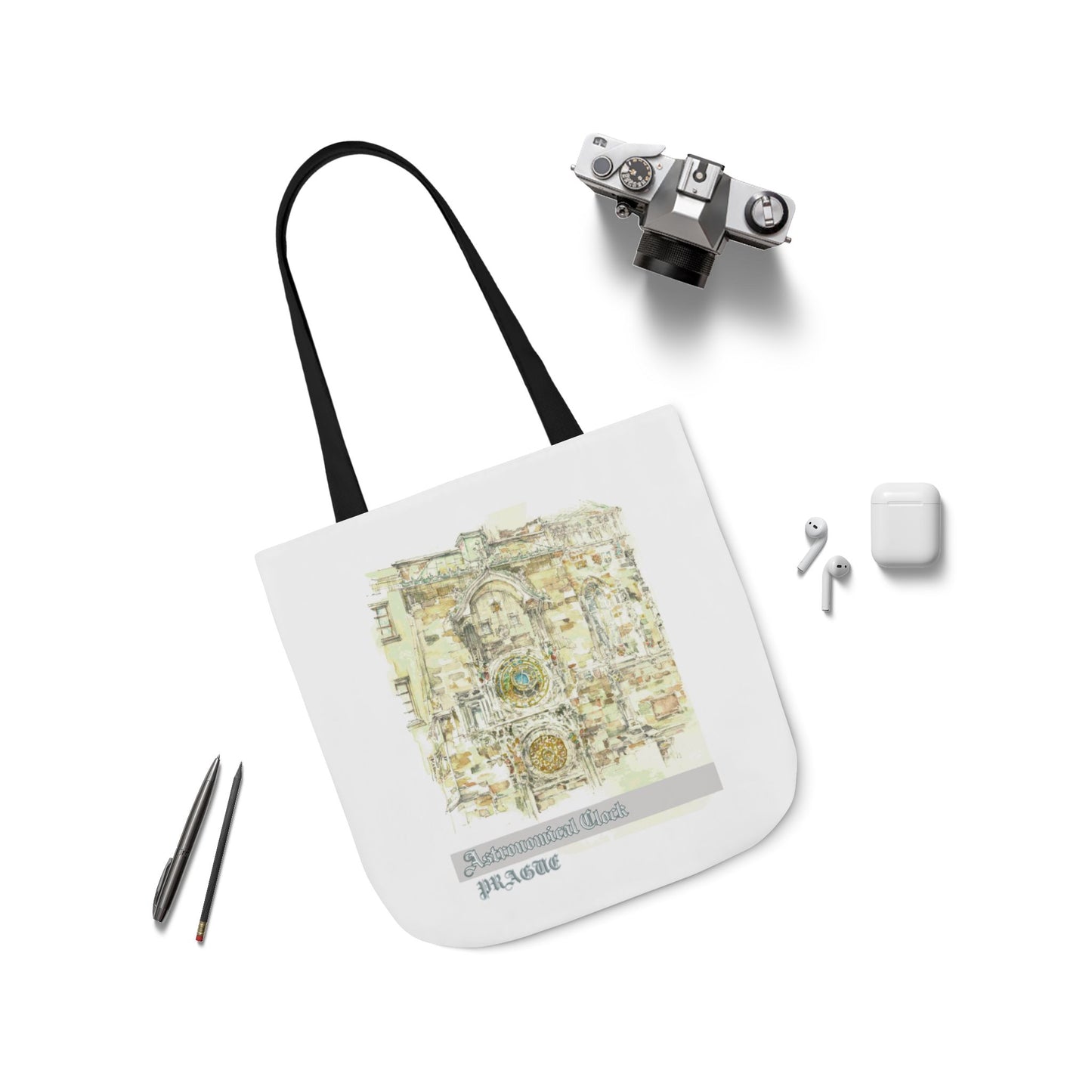 Prague-inspired Tote Bag with 4-Color Straps