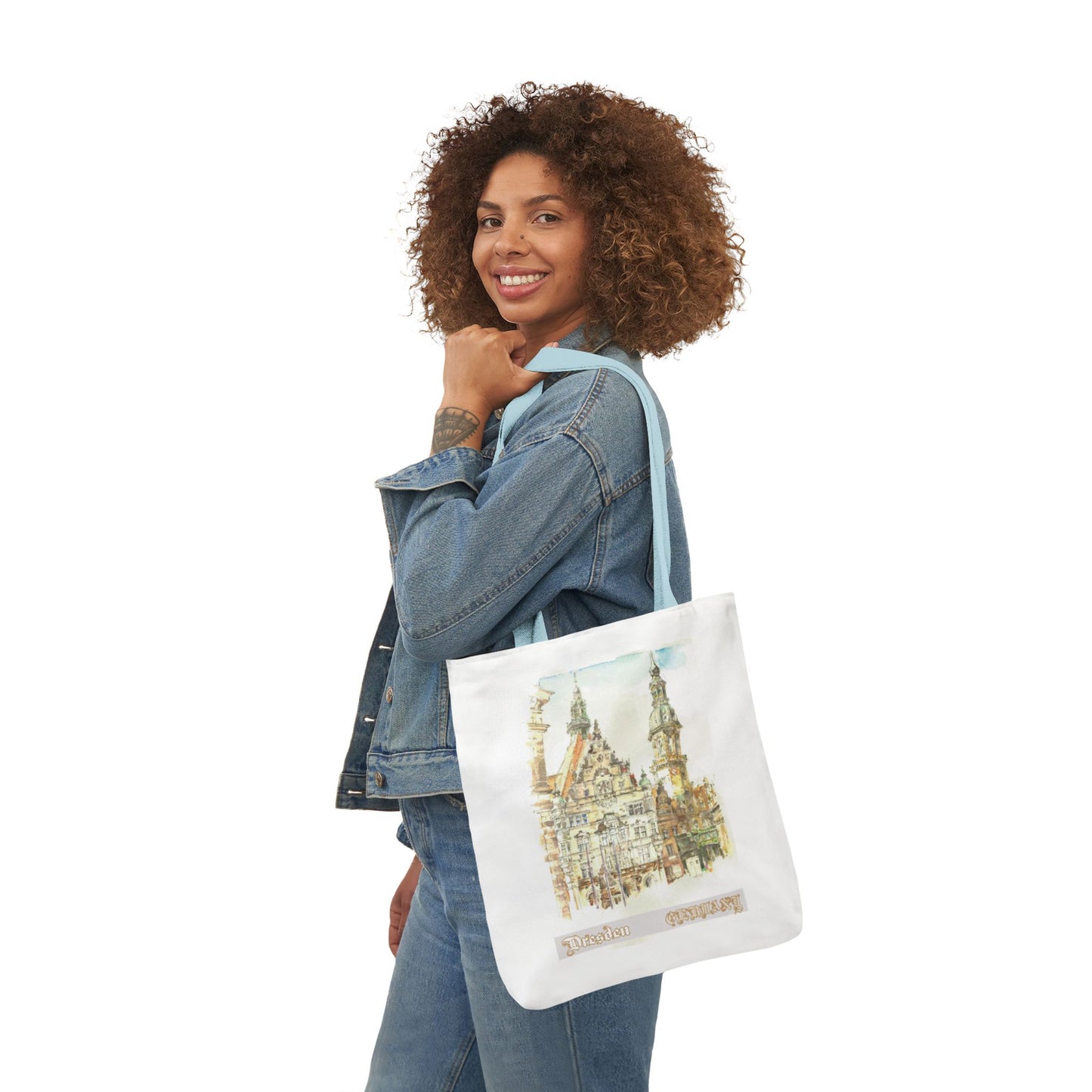Dresden-inspired Tote Bag with 4-Color Straps