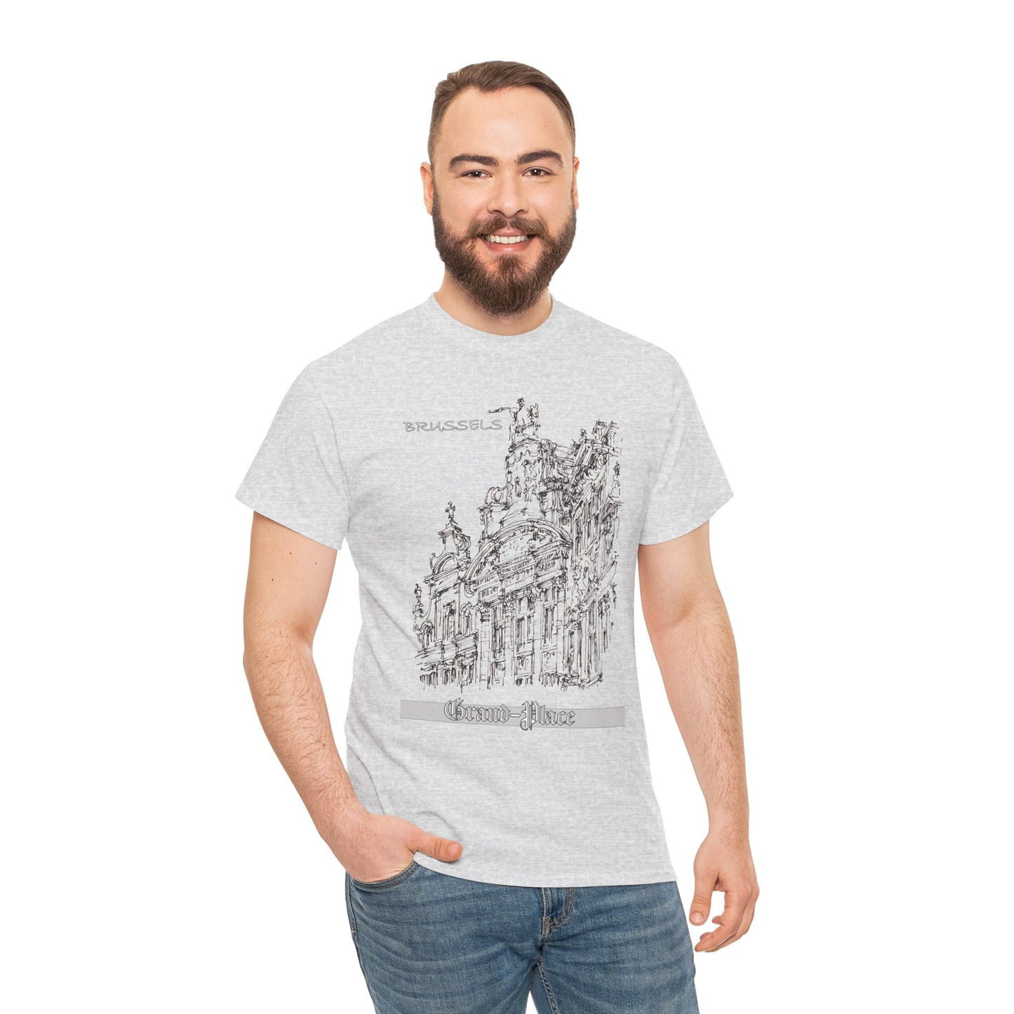 Brussel's Grand-Place-Inspired Unisex Crewneck T-shirt