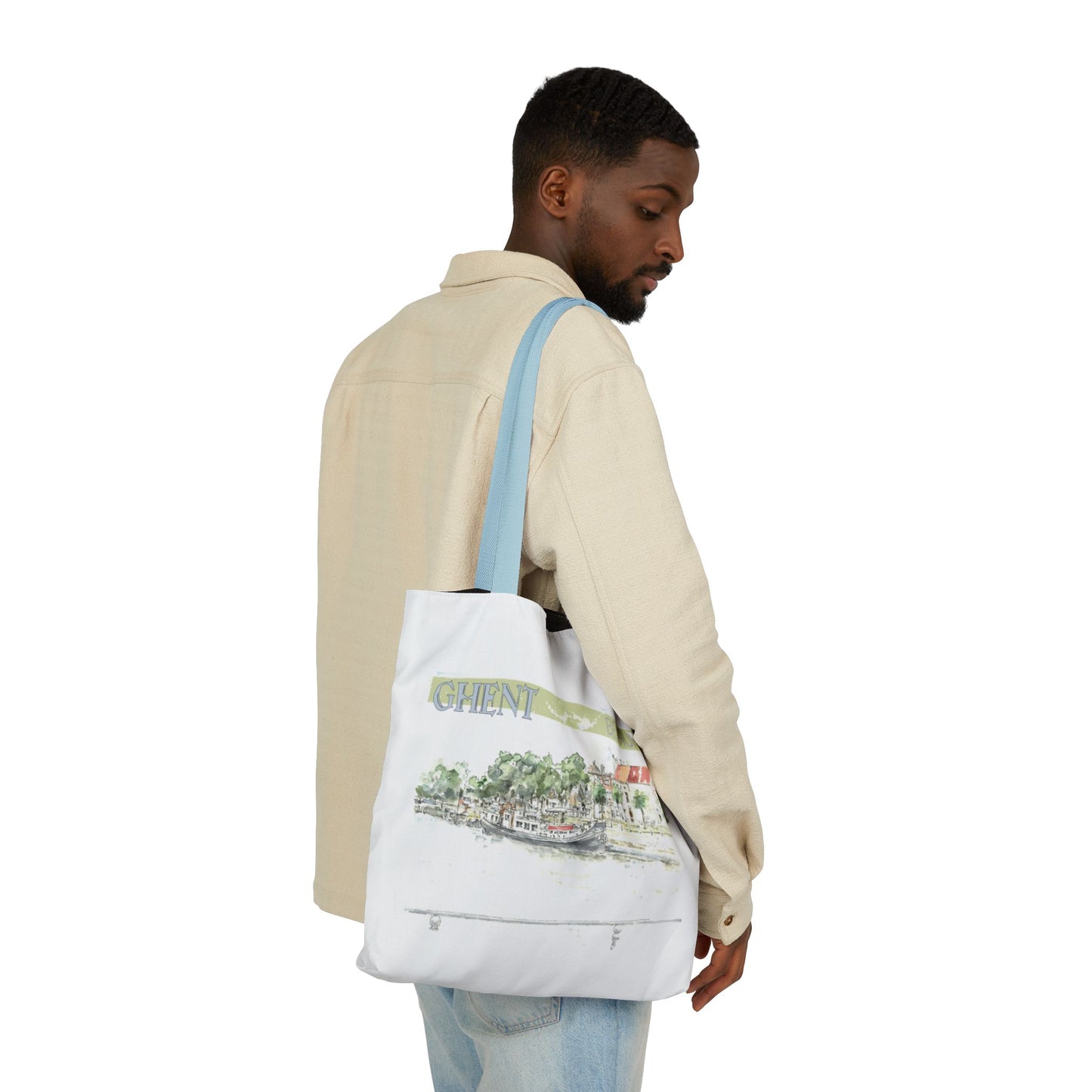 Ghent-inspired Tote Bag with 4-Color Straps