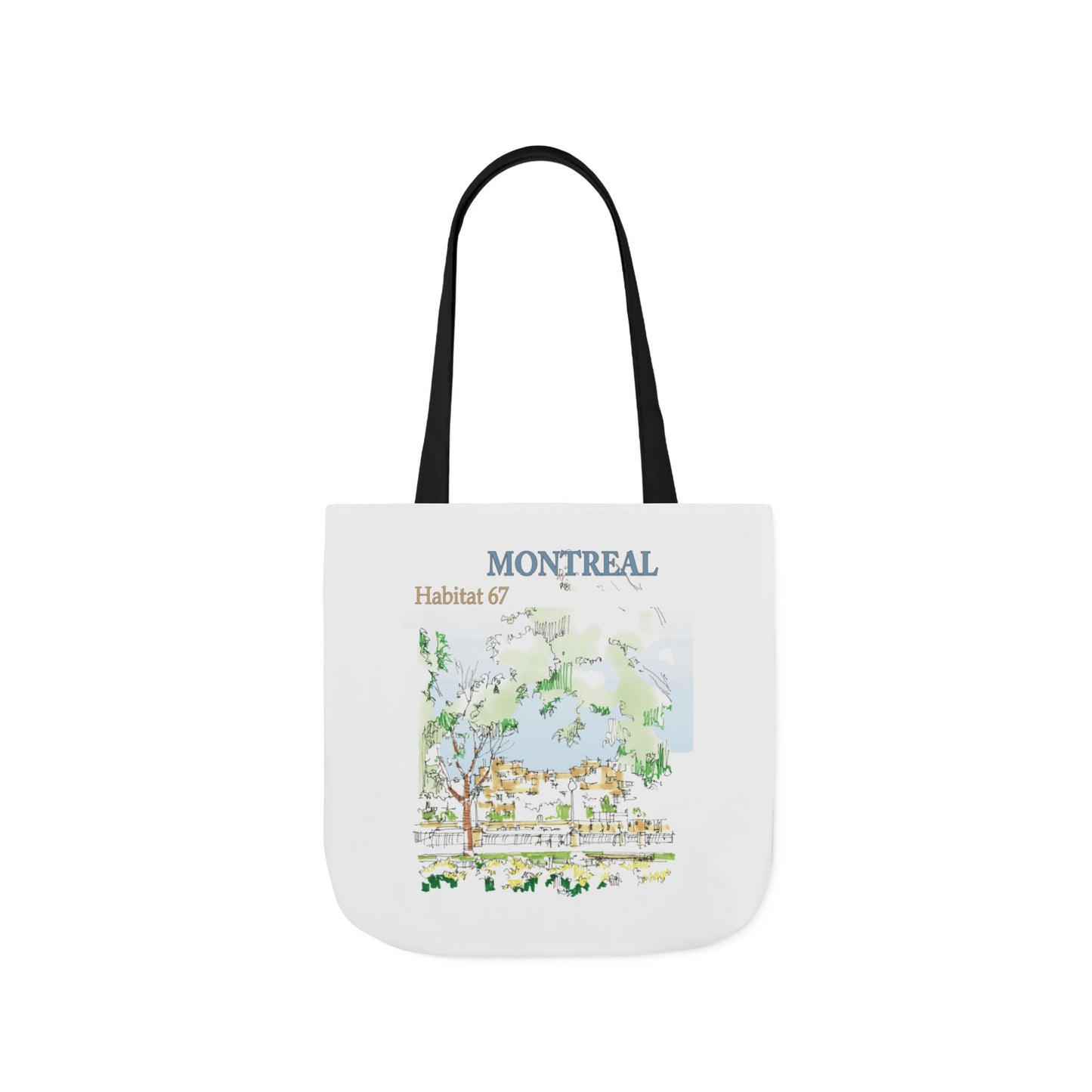 Montreal-inspired Tote Bag with 4-Color Straps