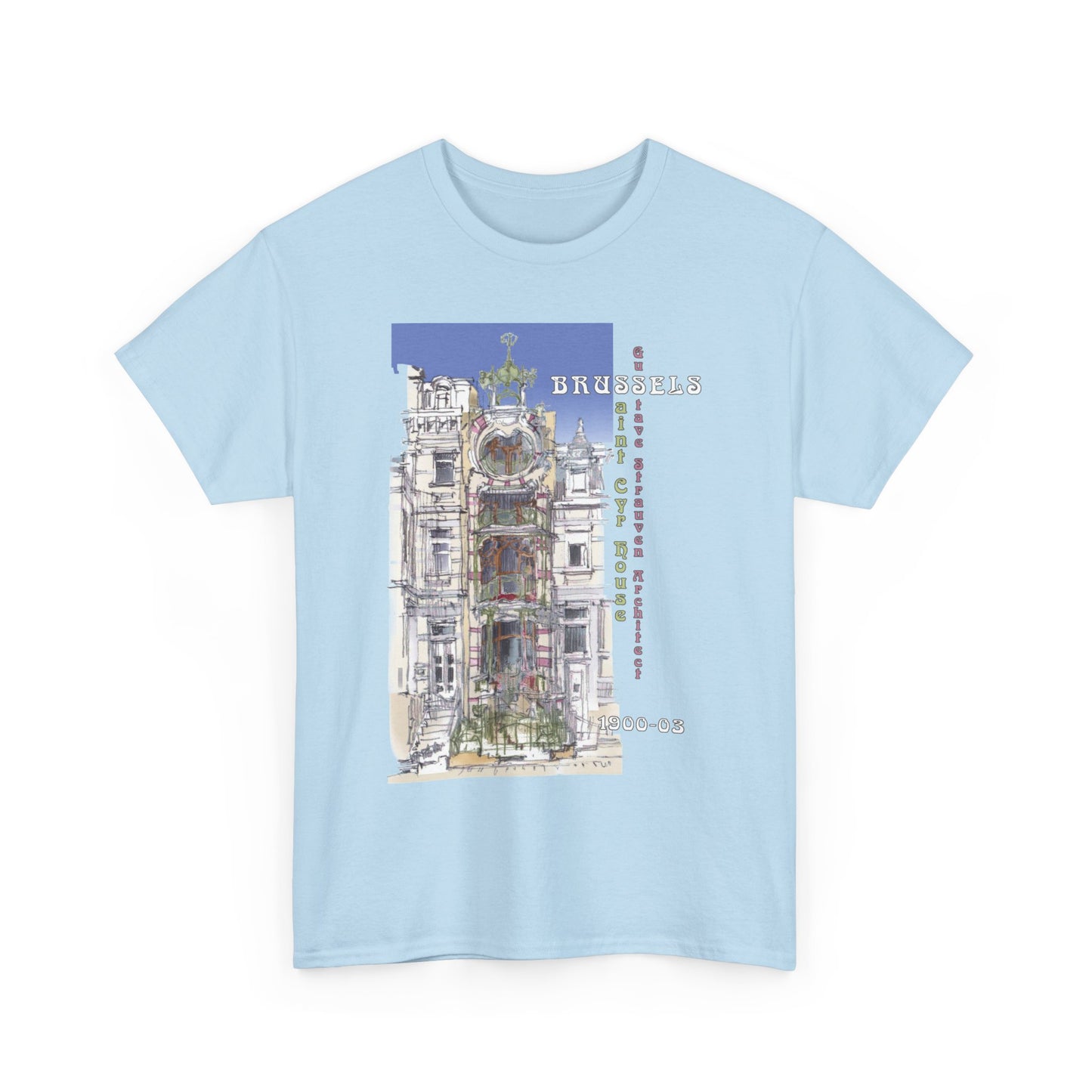 Brussel's Art-Nouveau-Inspired Unisex Crewneck T-shirt