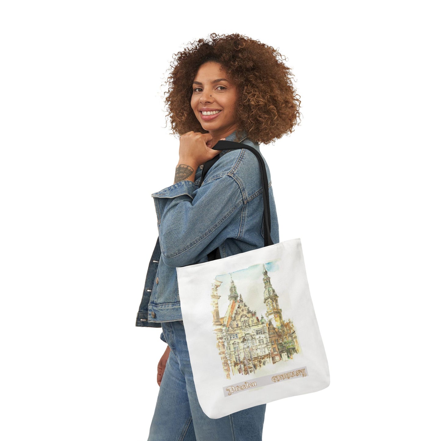 Dresden-inspired Tote Bag with 4-Color Straps