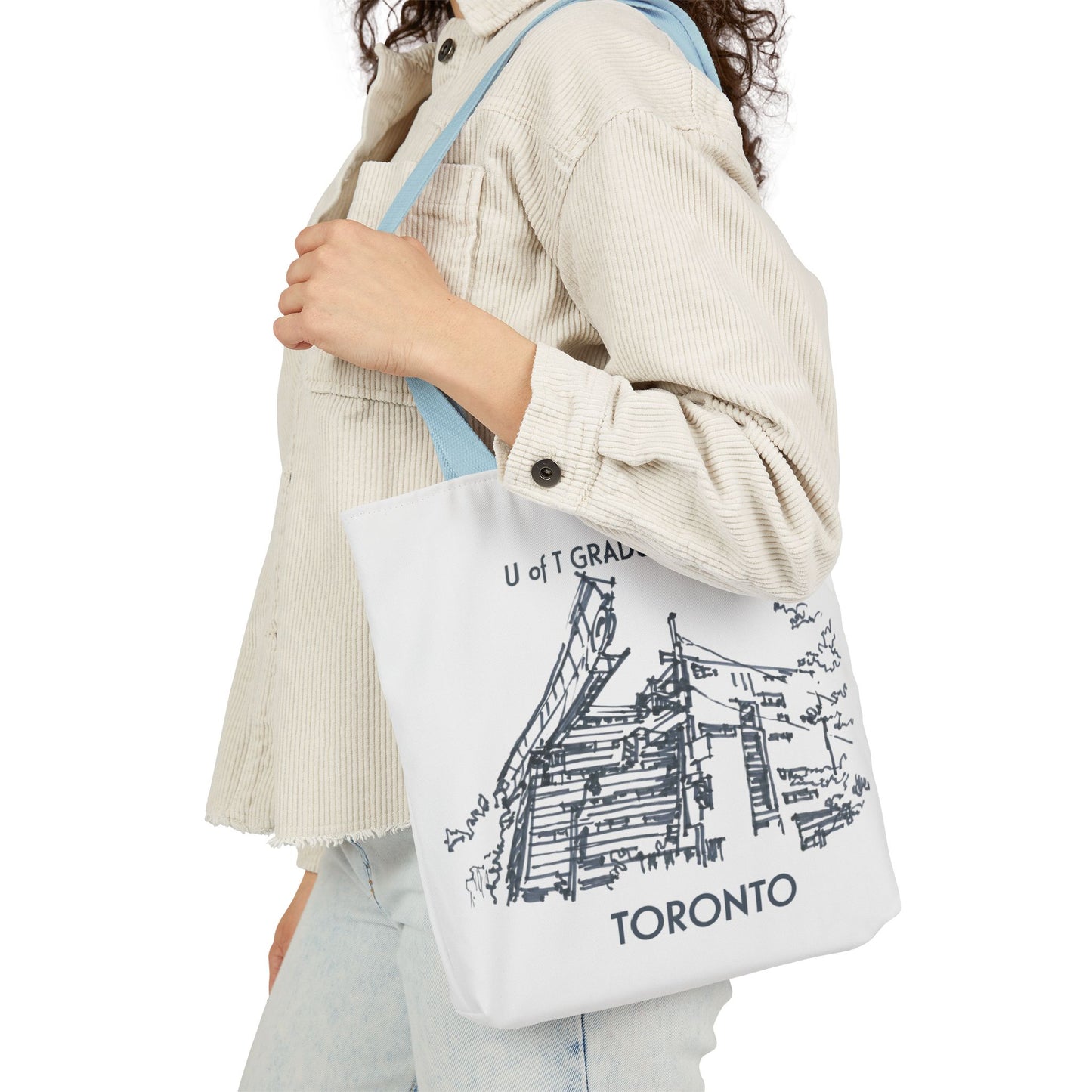 Toronto-inspired Tote Bag with 3-Color Straps