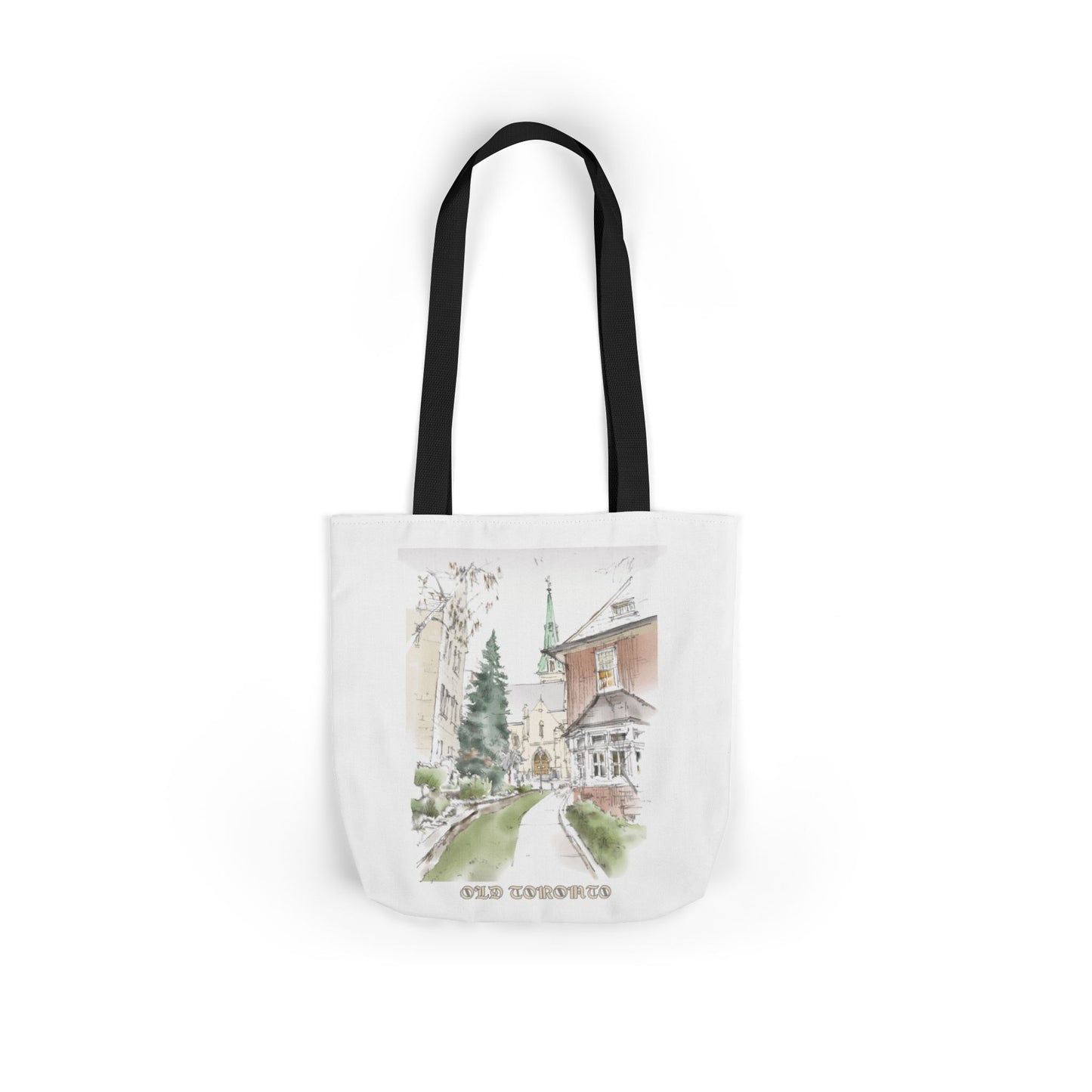 Old Toronto-inspired Tote Bag with 3-Color Straps