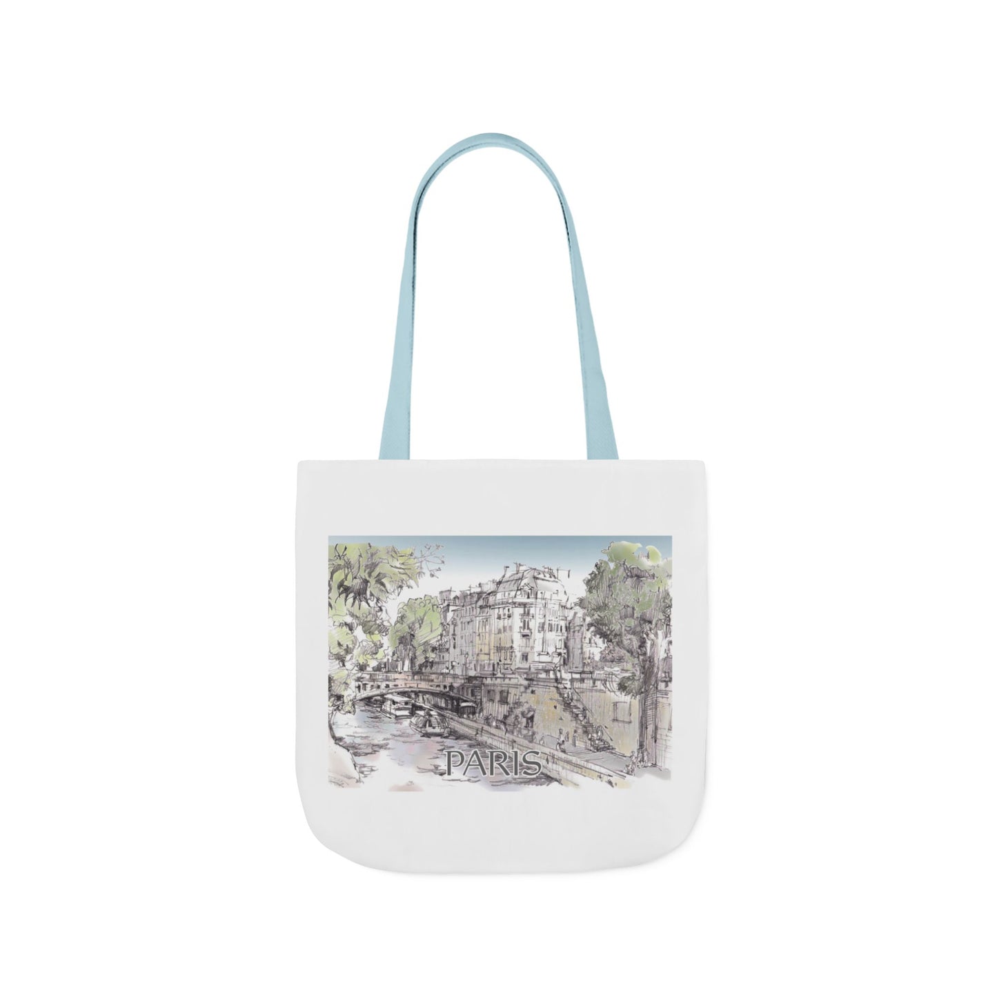 Paris-inspired Tote Bag with 4-Color Straps
