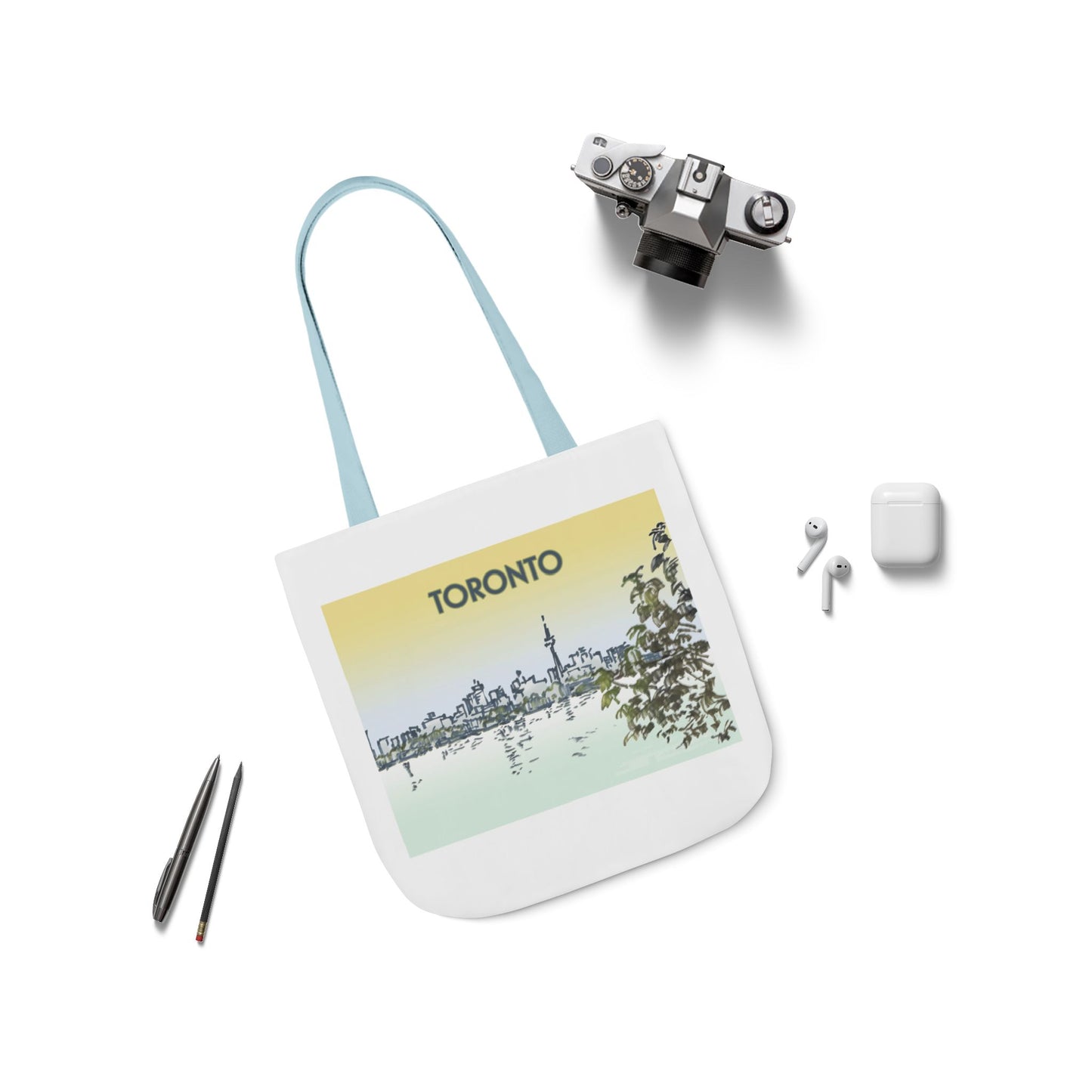 Toronto-inspired Tote Bag with 4-Color Straps