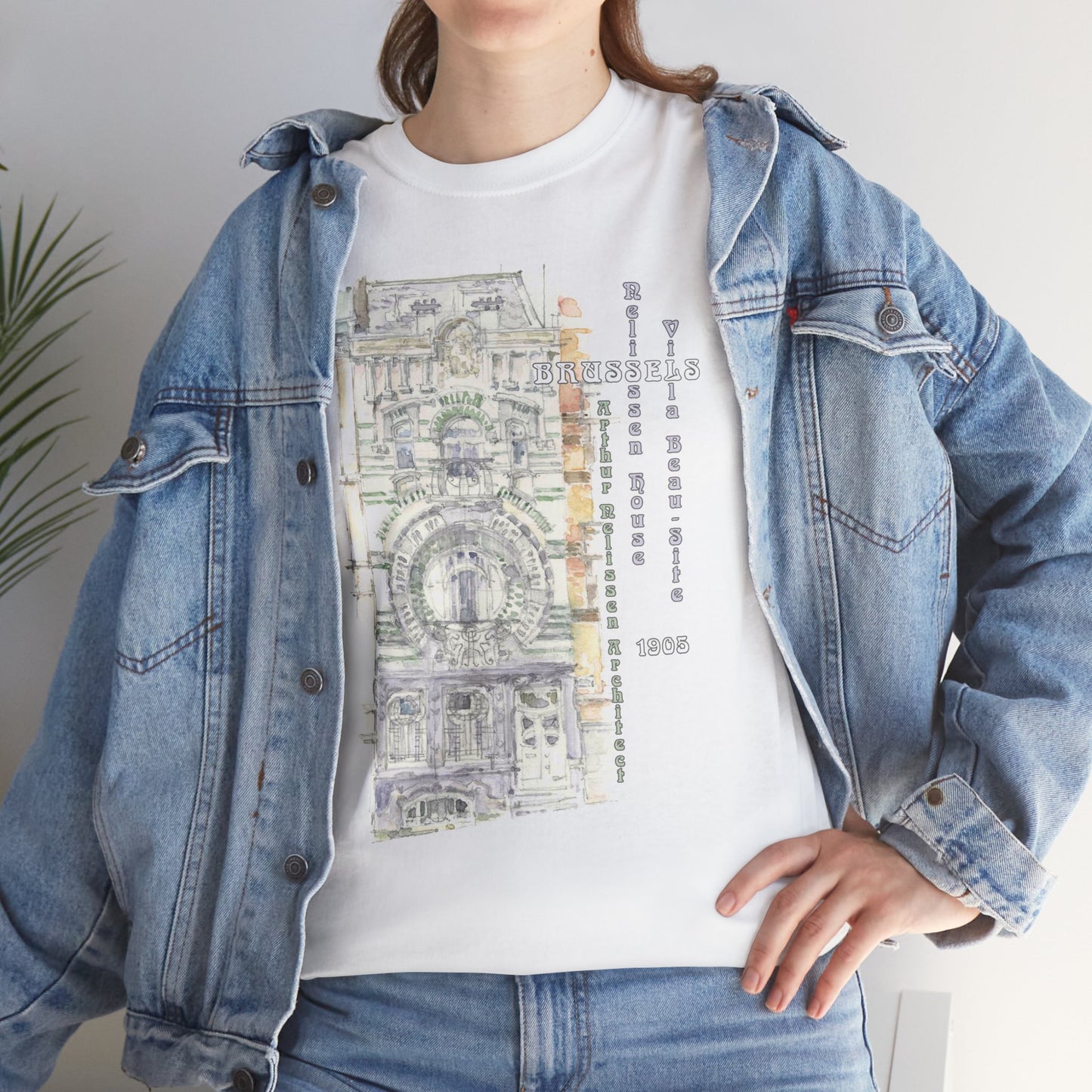 Brussel's Art-Nouveau-Inspired Unisex Crewneck T-shirt
