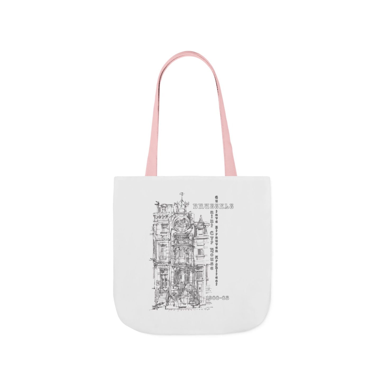 Brussel's Art-Nouveau-inspired Tote Bag with 5-Color Straps