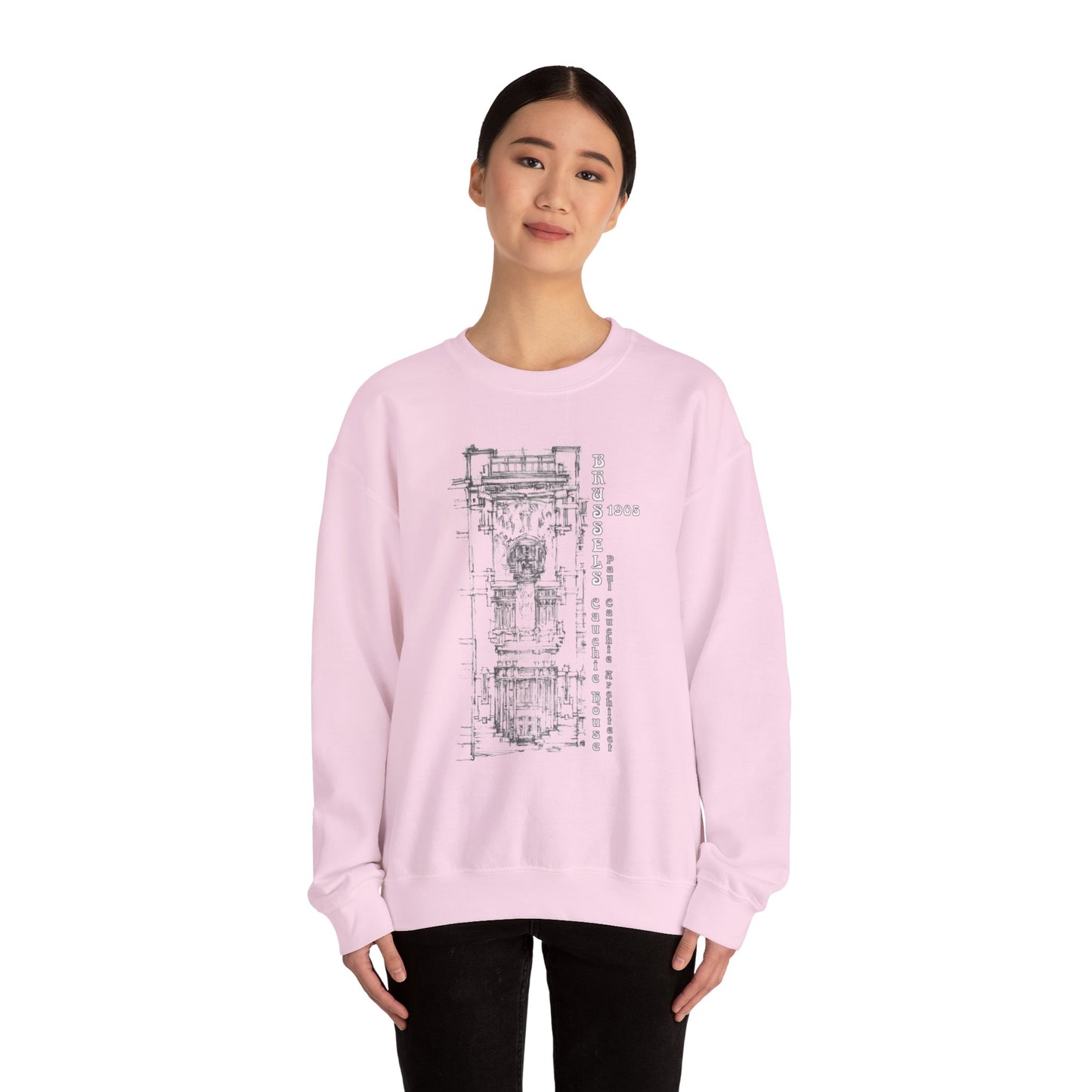 Brussel's Art-Nouveau-Inspired Unisex Crewneck Sweatshirt