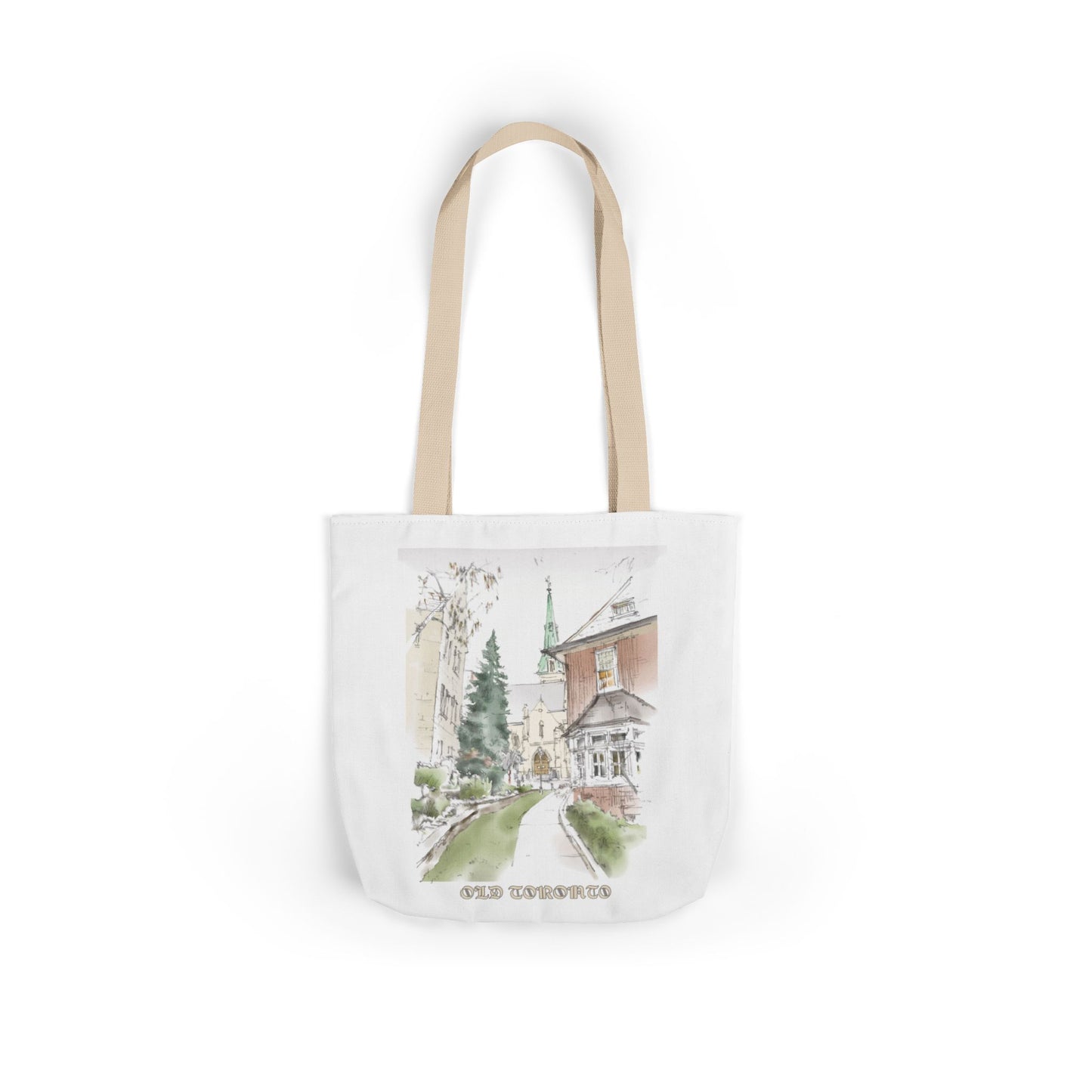Old Toronto-inspired Tote Bag with 3-Color Straps