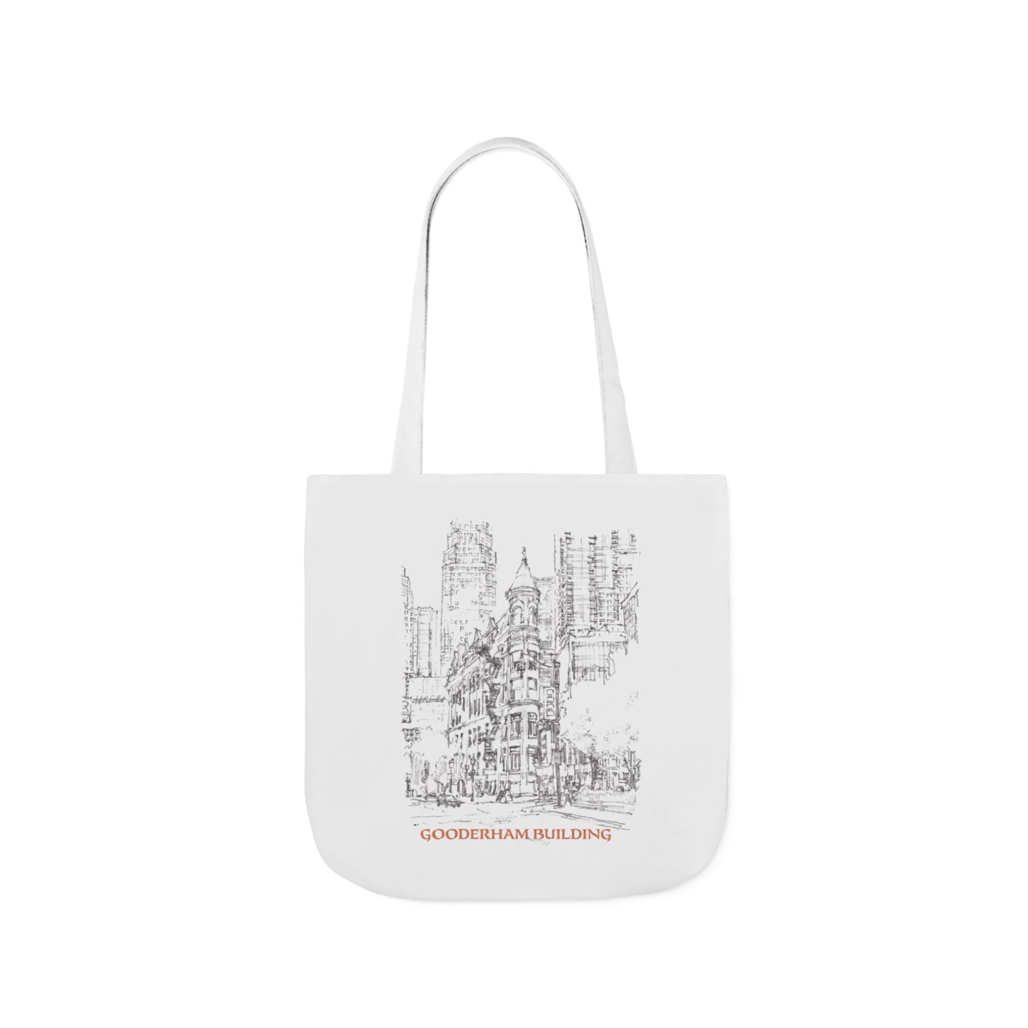 Toronto Gooderham building-inspired Tote Bag with 4-Color Straps
