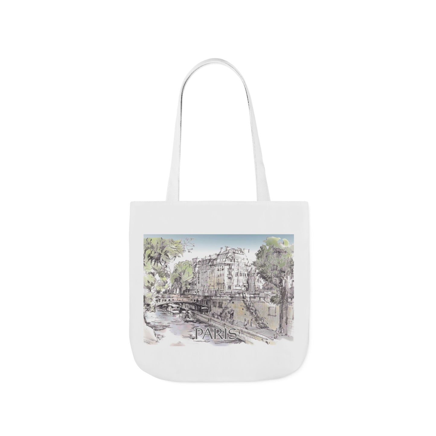Paris-inspired Tote Bag with 4-Color Straps