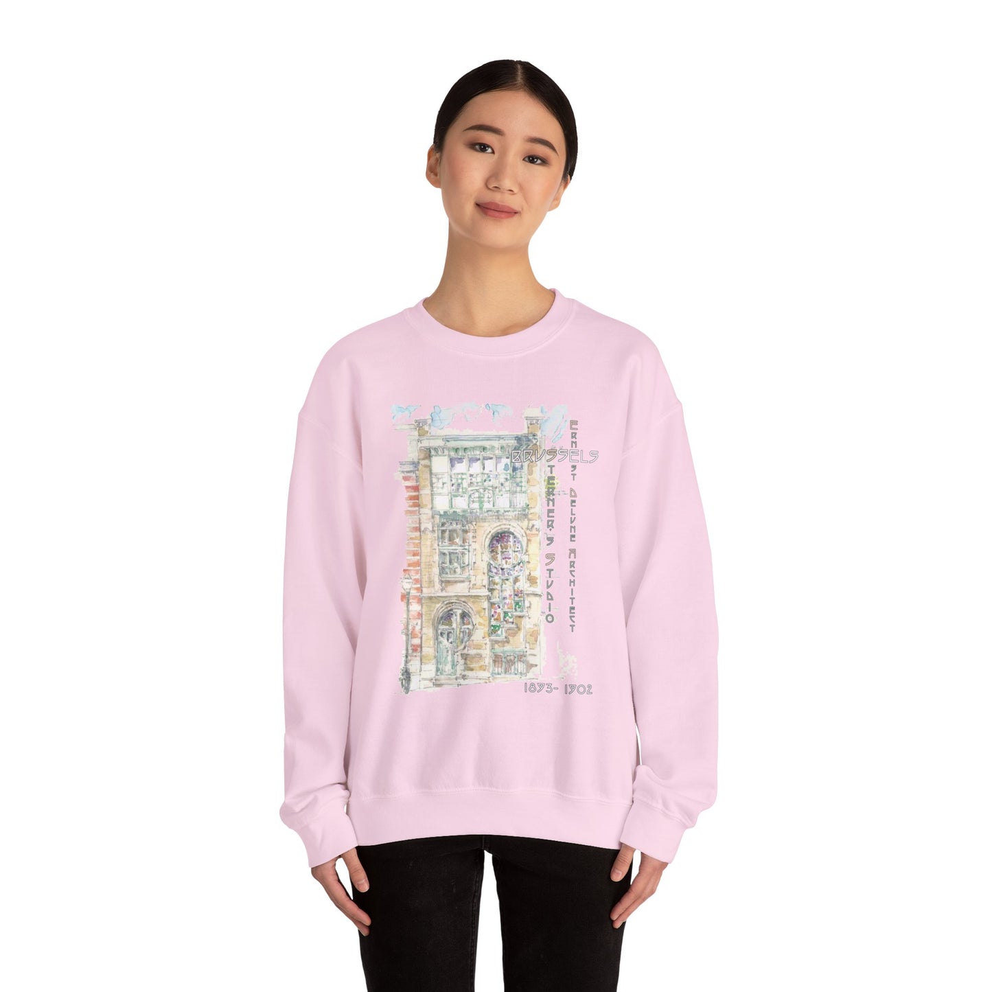 Brussel's Art-Nouveau-Inspired Unisex Crewneck Sweatshirt