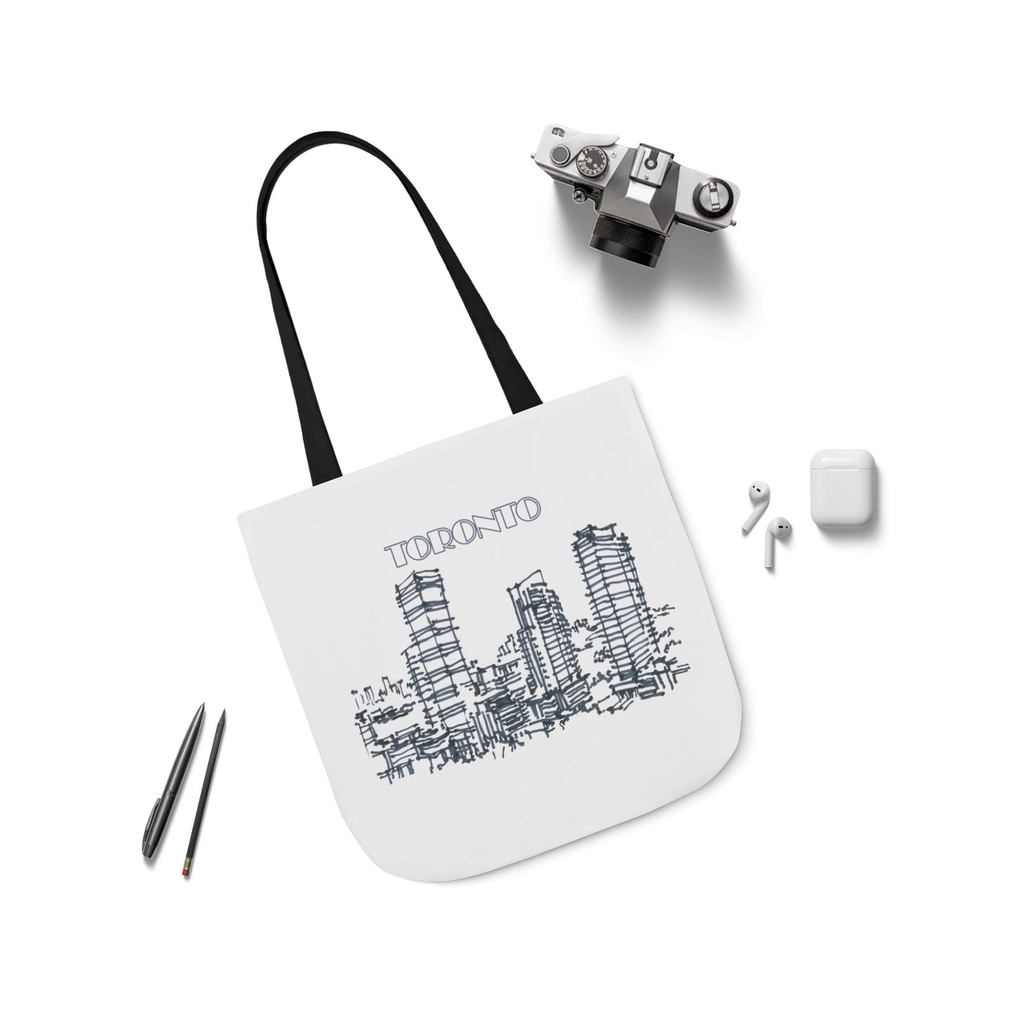 Toronto-inspired Tote Bag with 3-Color Straps