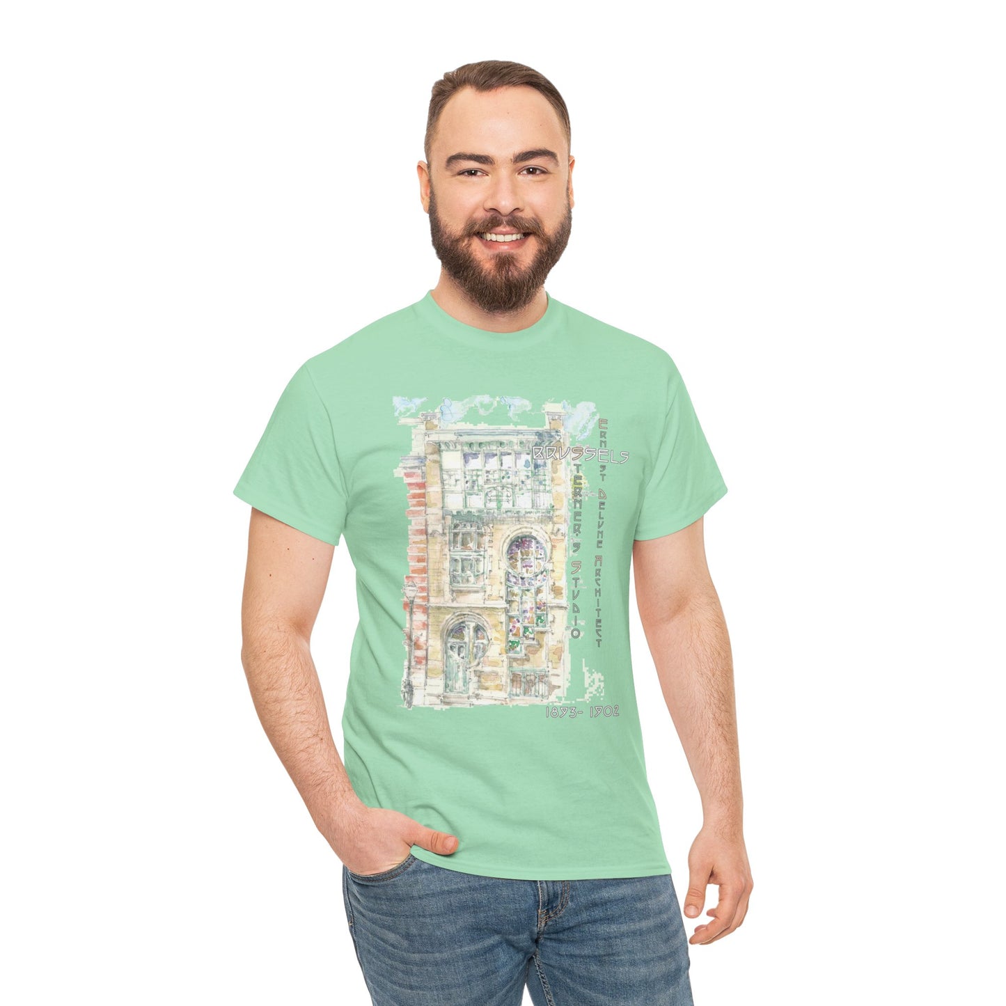 Brussel's Art-Nouveau-Inspired Unisex Crewneck T-shirt
