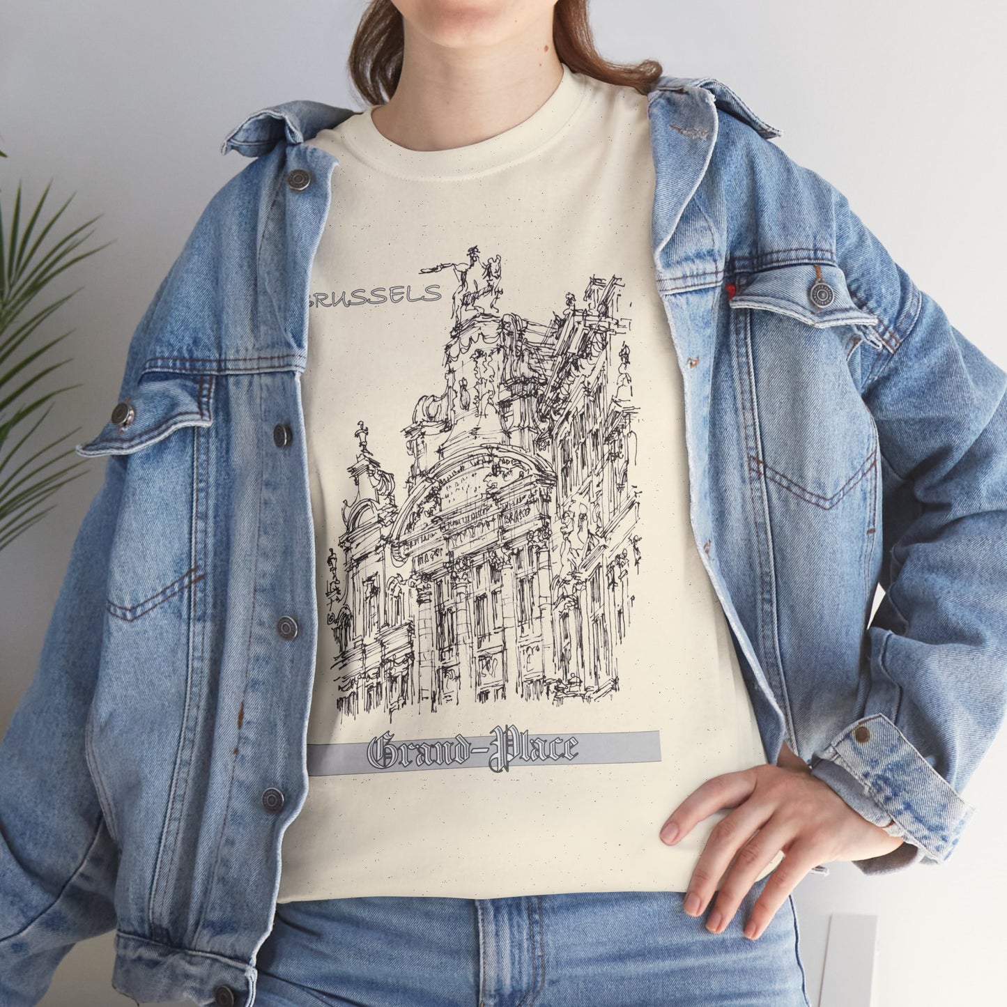 Brussel's Grand-Place-Inspired Unisex Crewneck T-shirt