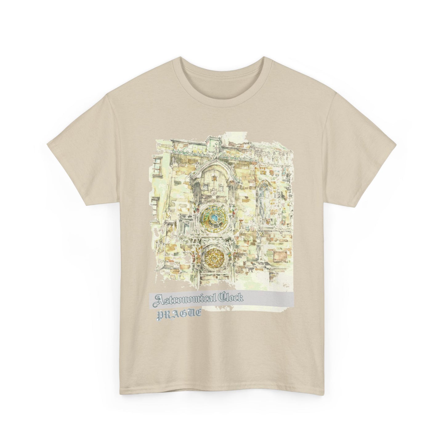 Prague Astronomical Clock-Inspired Unisex Crewneck T-shirt