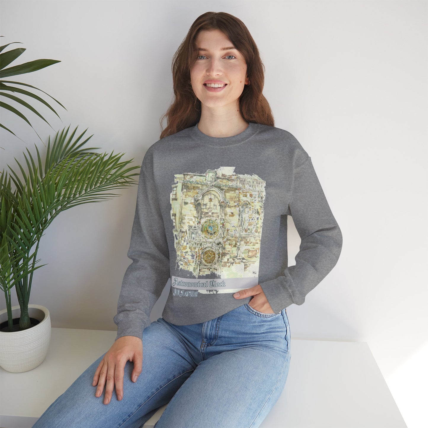 Prague-Inspired Unisex Crewneck Sweatshirt