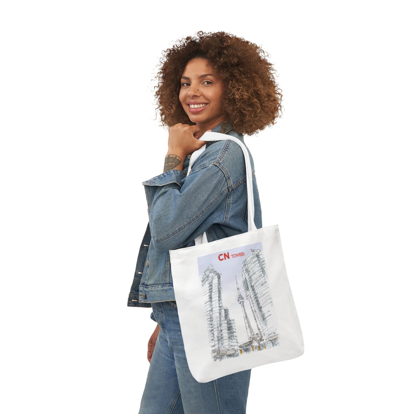 CN Tower-inspired Tote Bag with 4-Color Straps